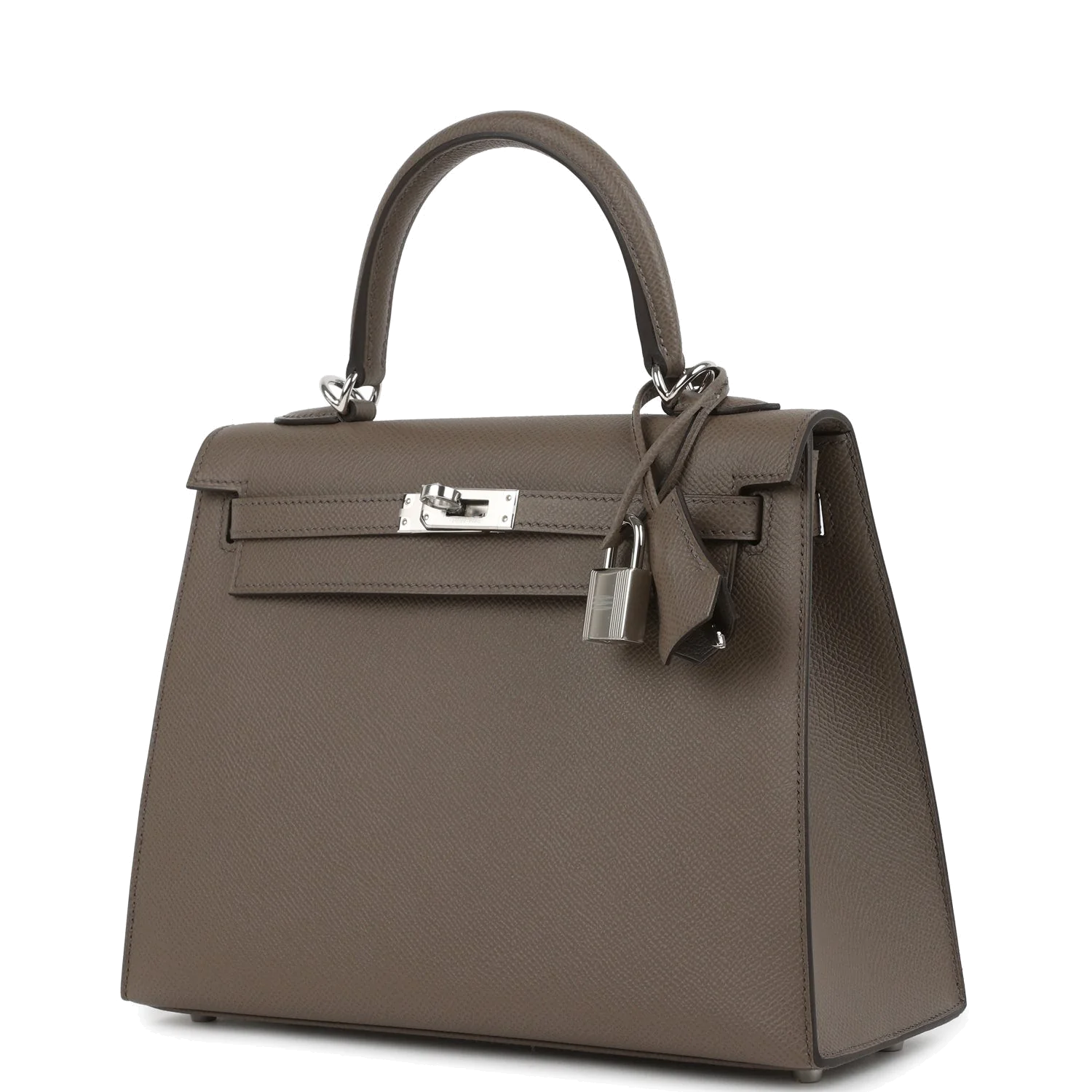 Hermes Kelly Sellier 25 Etain Epsom Palladium Hardware — фото 6