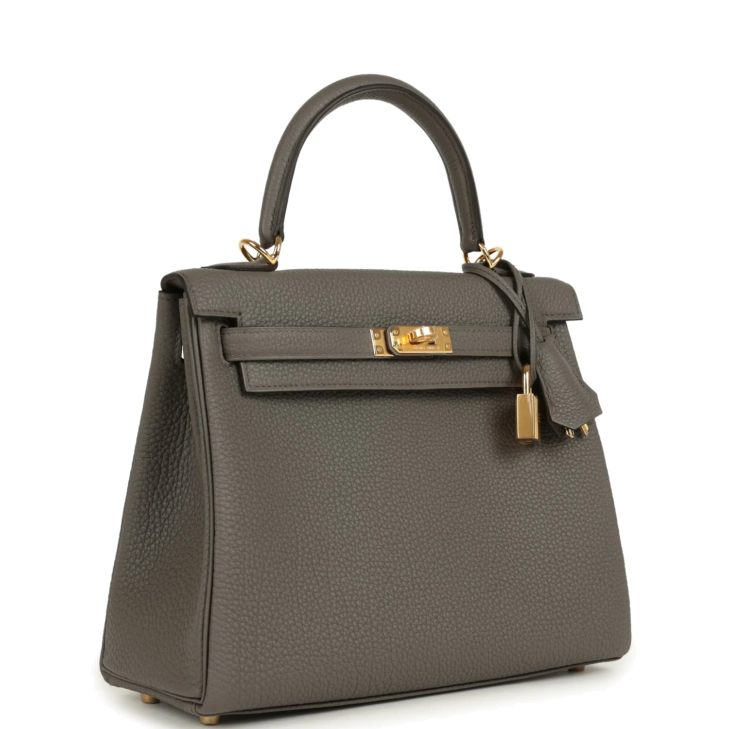 Hermes Kelly Retourne 25 Etain Togo Gold Hardware — фото 3