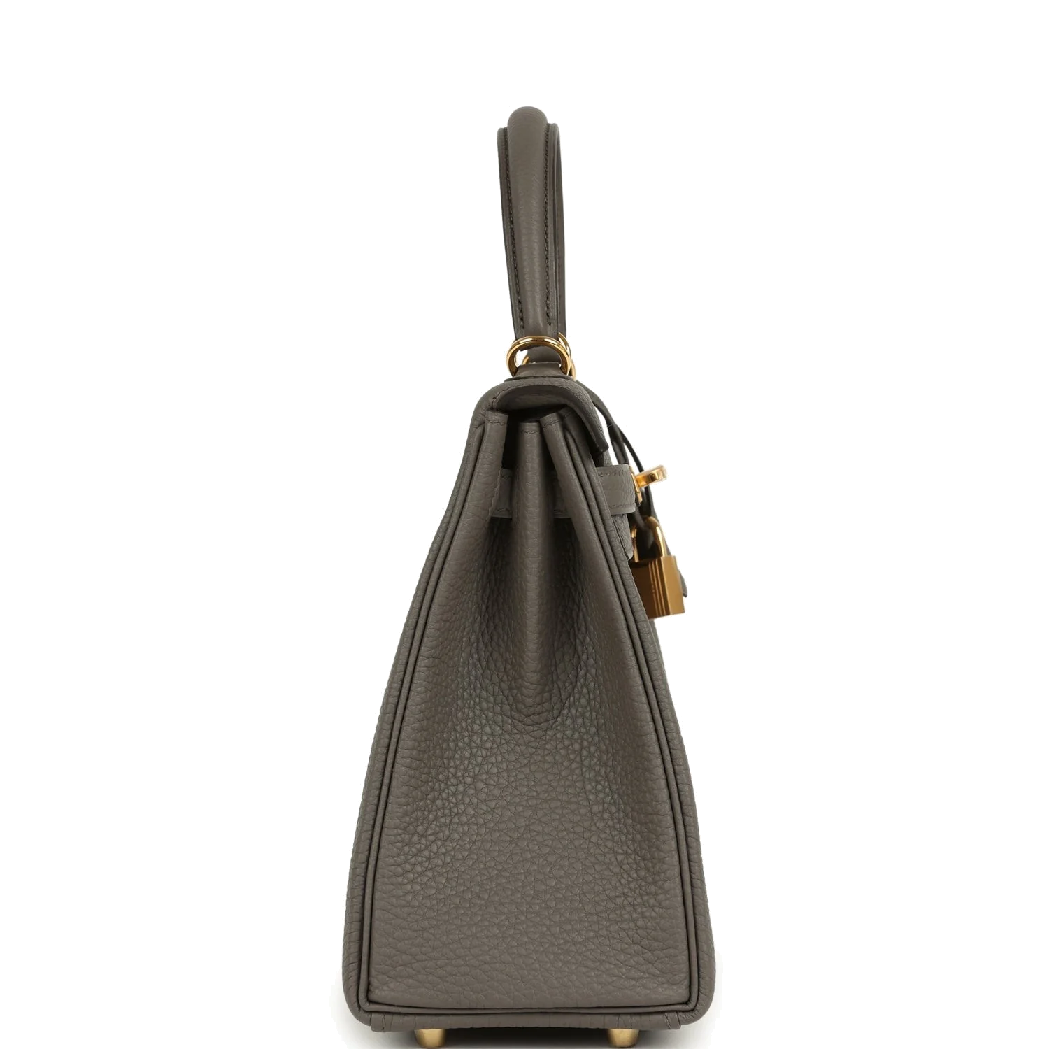 Hermes Kelly Retourne 25 Etain Togo Gold Hardware — фото 4