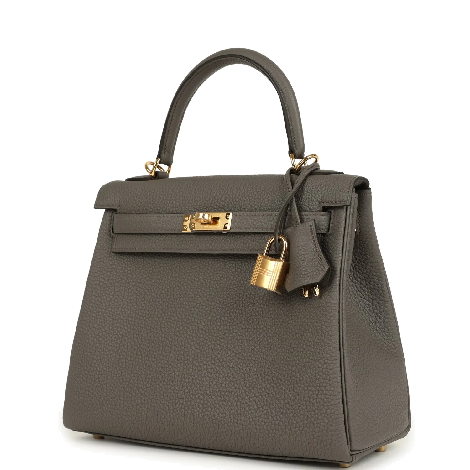 Hermes Kelly Retourne 25 Etain Togo Gold Hardware — фото 6