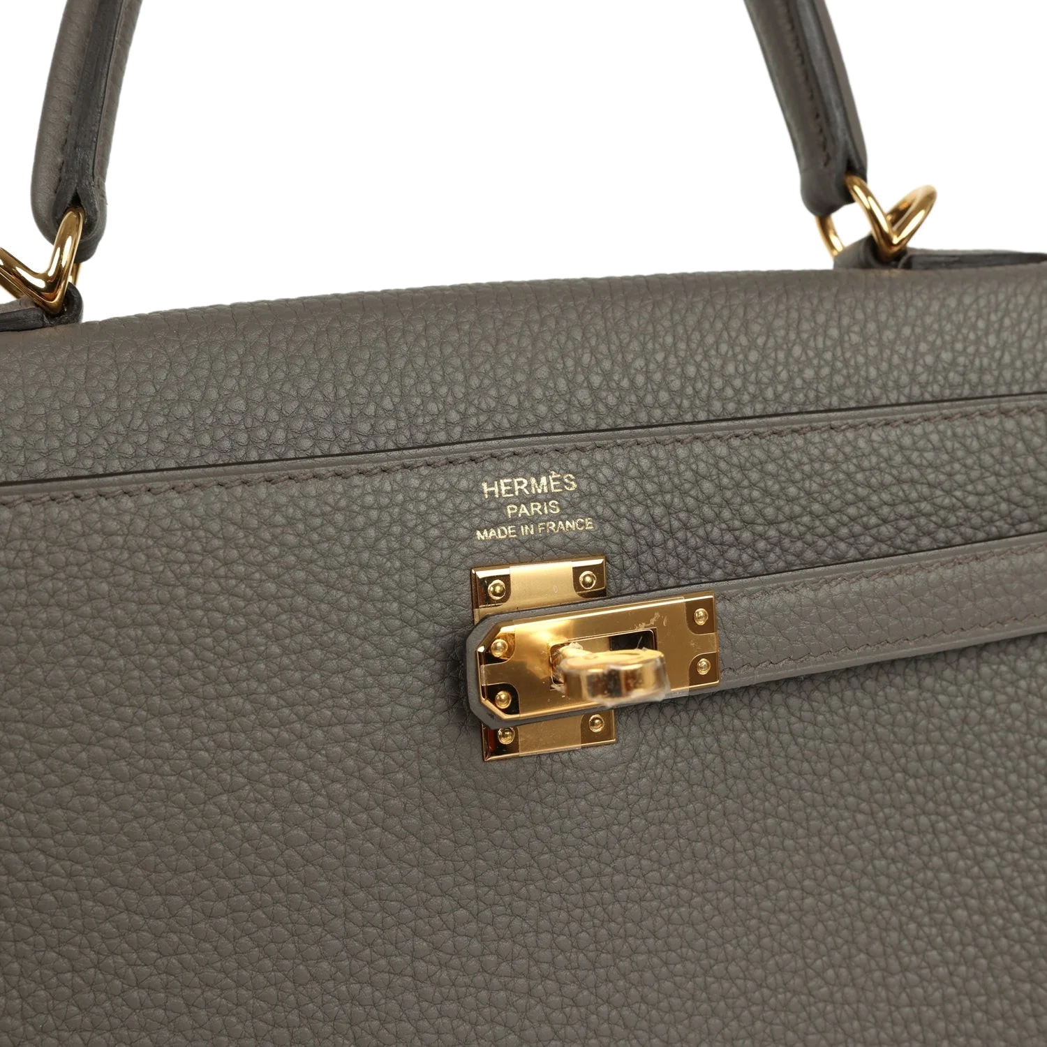 Hermes Kelly Retourne 25 Etain Togo Gold Hardware — фото 8