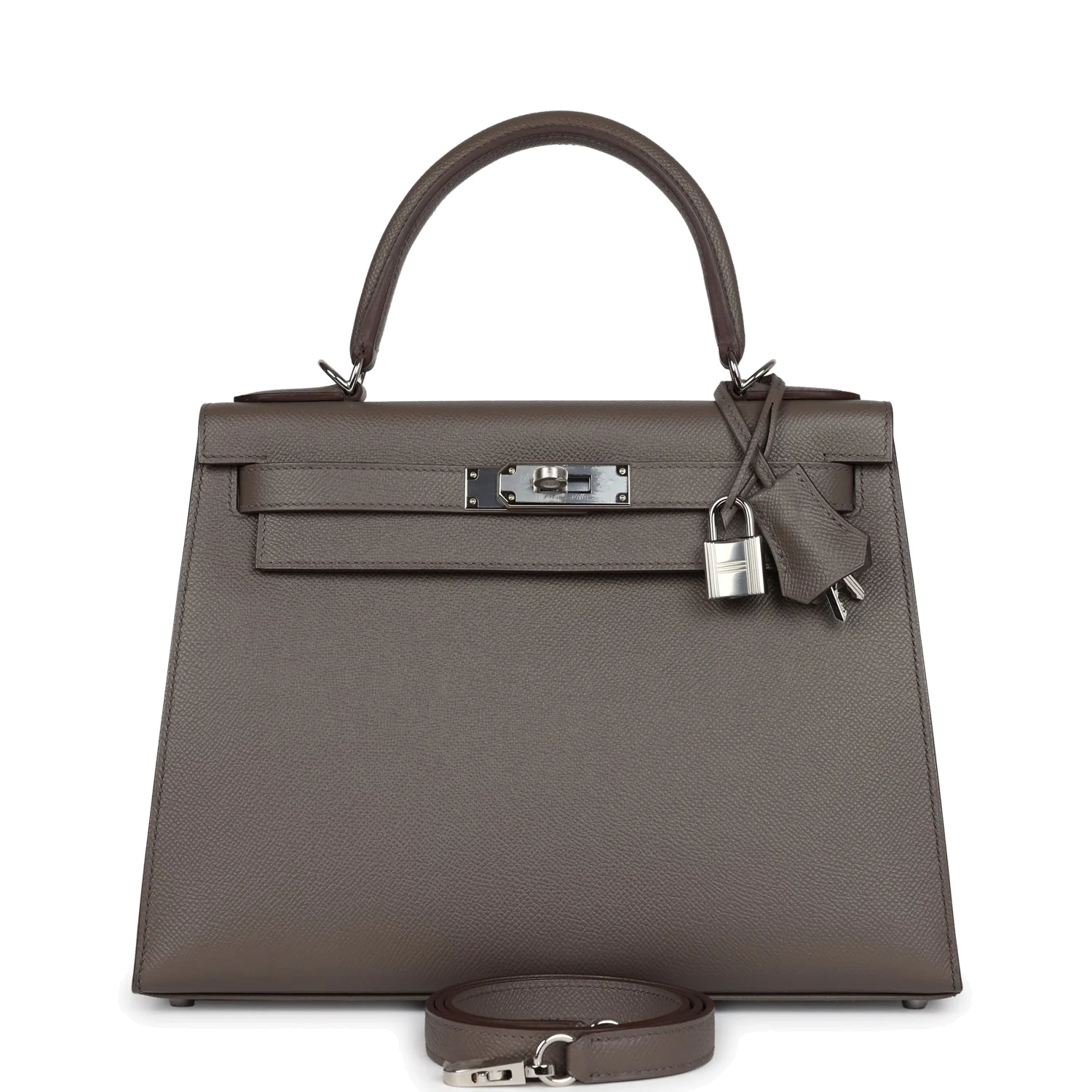 Hermes Kelly Sellier 28 Etain Epsom Palladium Hardware — фото 2