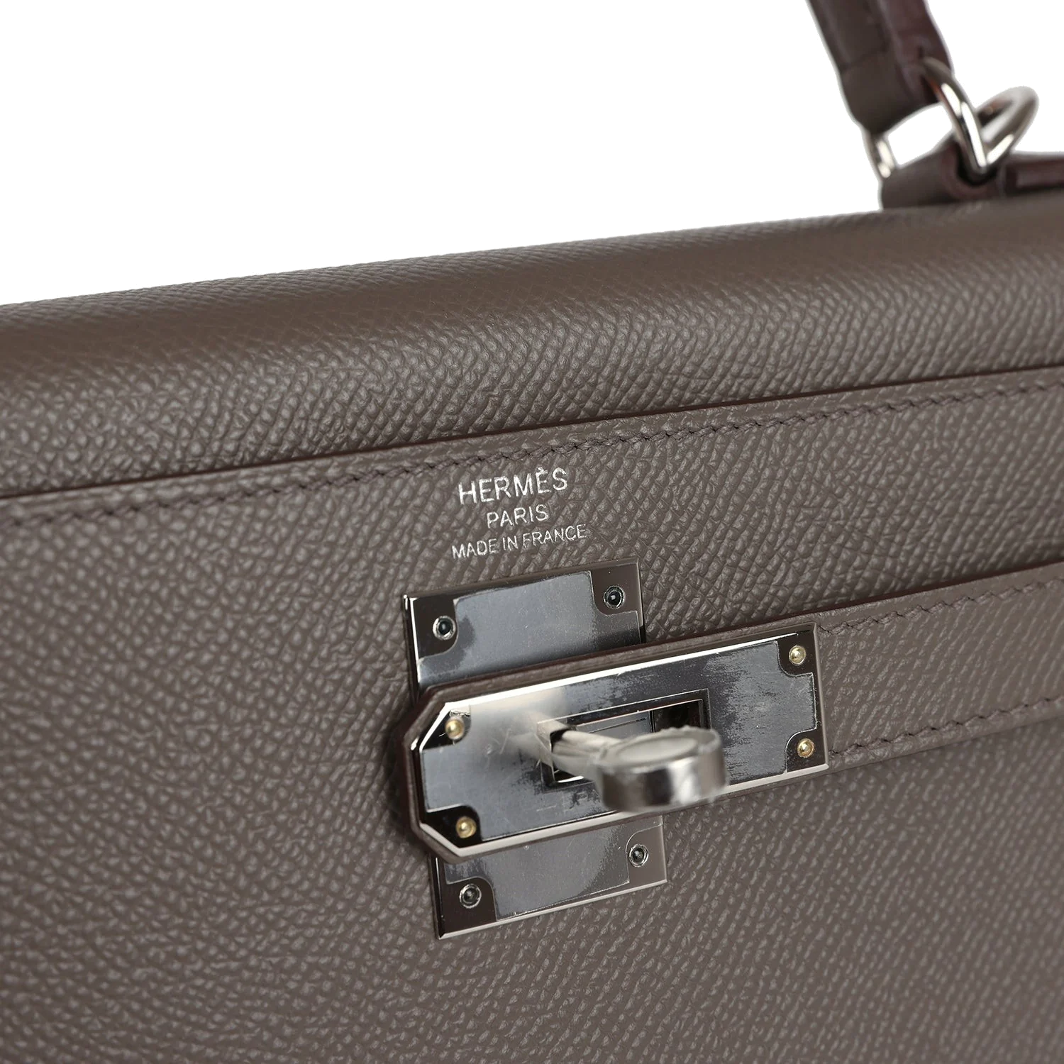 Hermes Kelly Sellier 28 Etain Epsom Palladium Hardware — фото 8