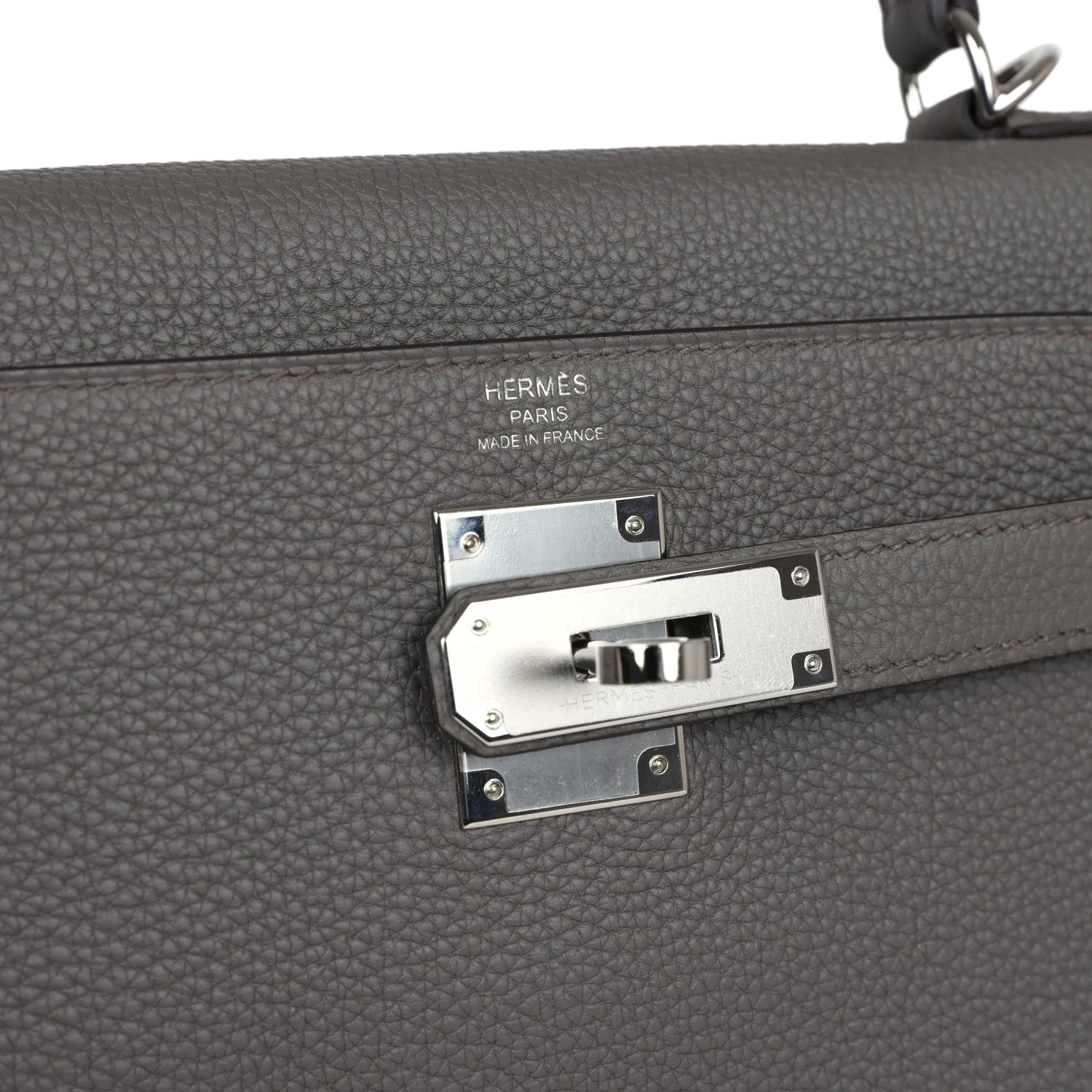 Hermes Kelly Retourne 28 Etain Togo Palladium Hardware — фото 8