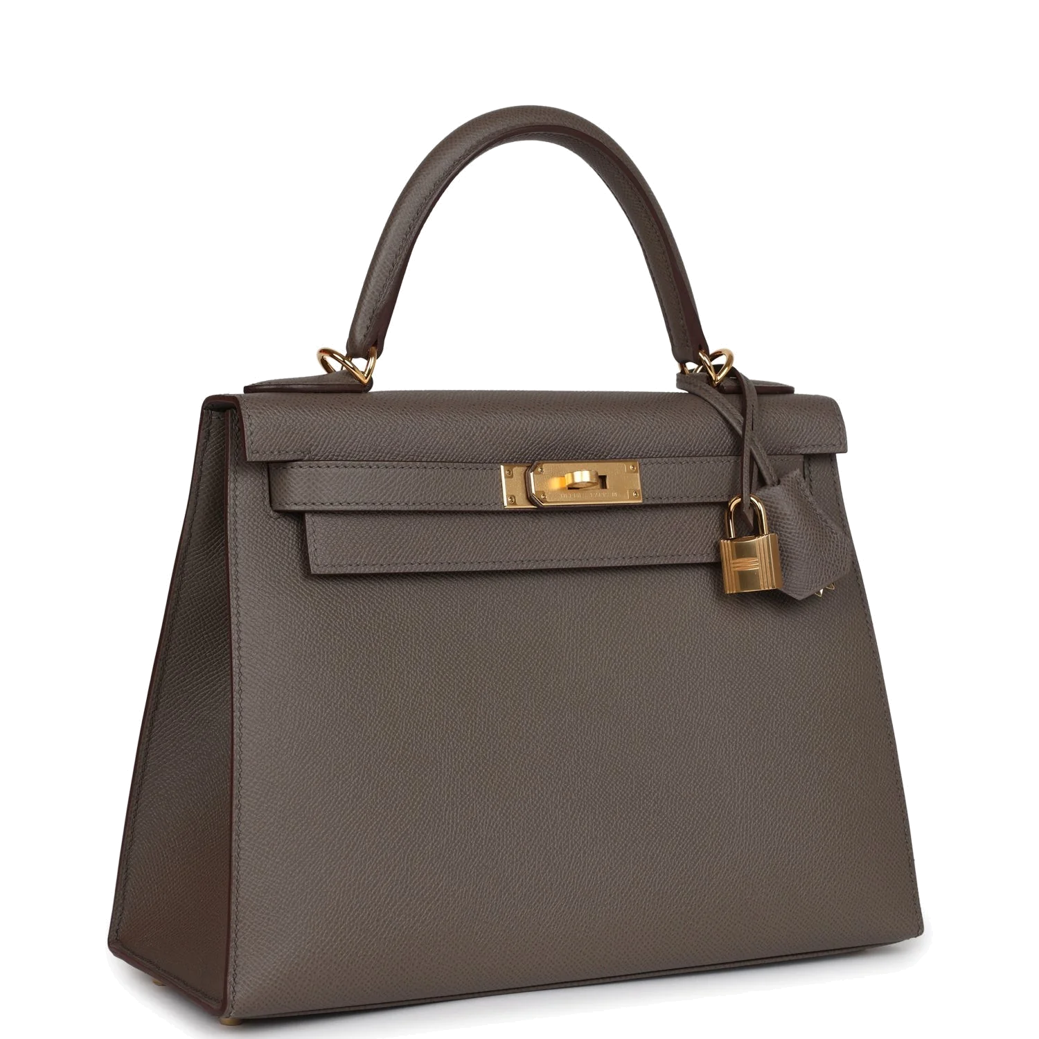 Hermes Kelly Sellier 28 Etain Epsom Gold Hardware — фото 3