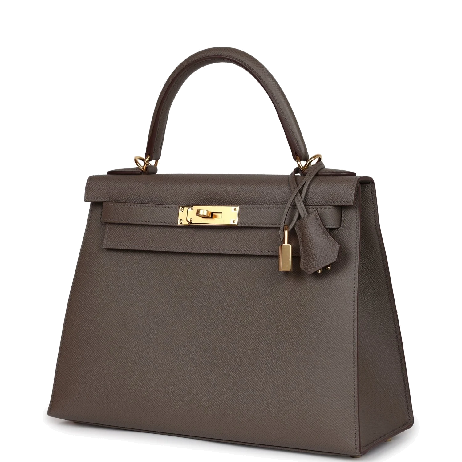 Hermes Kelly Sellier 28 Etain Epsom Gold Hardware — фото 6