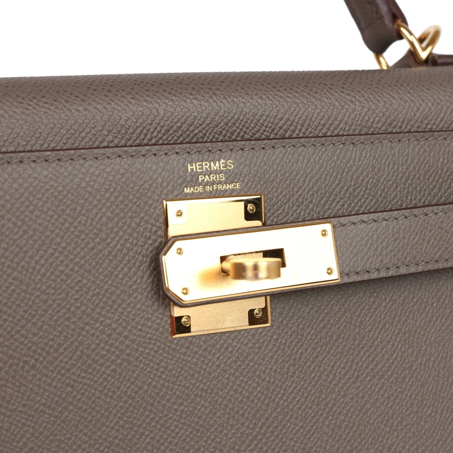 Hermes Kelly Sellier 28 Etain Epsom Gold Hardware — фото 8