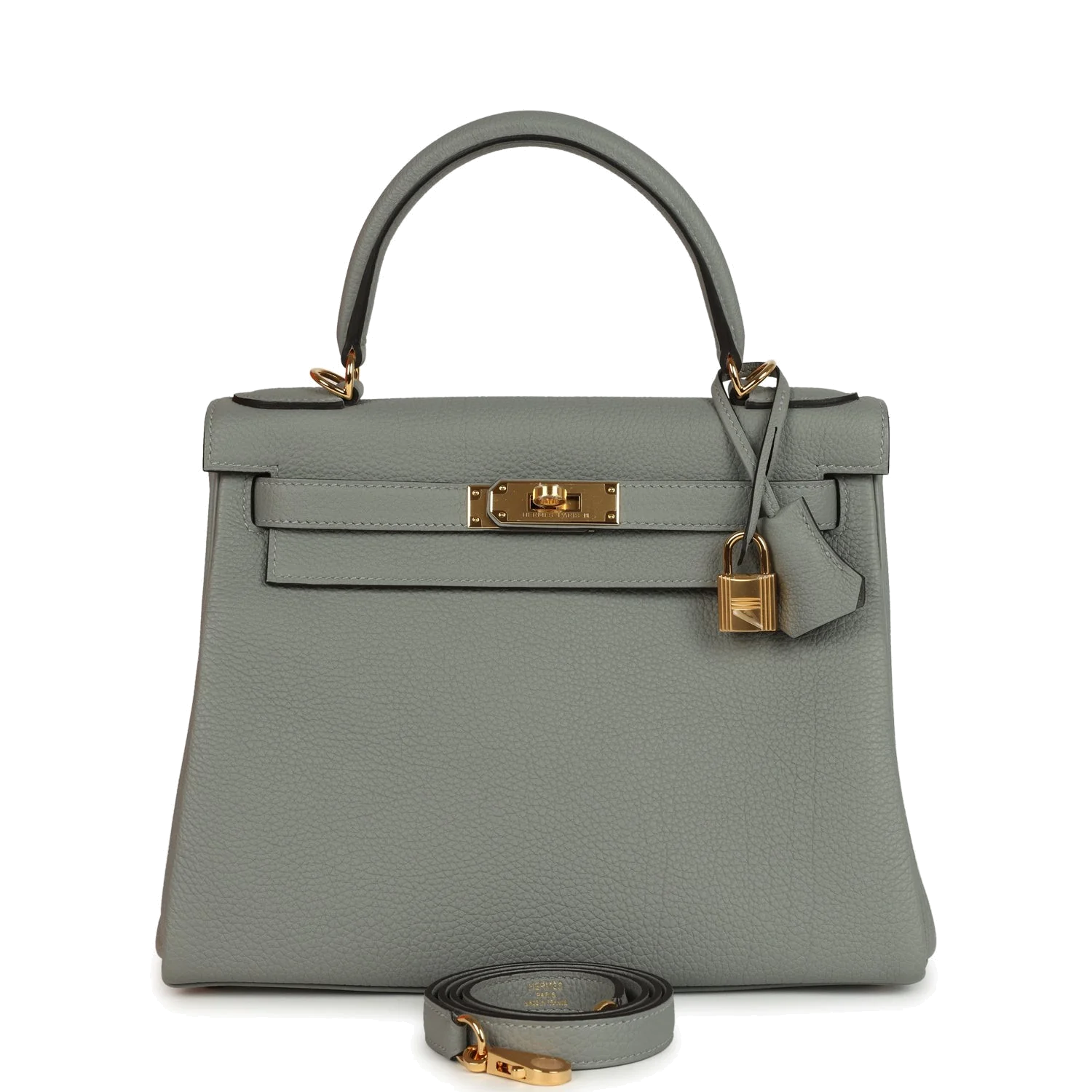 Hermes Kelly Retourne 28 Gris Mouette Togo Gold Hardware