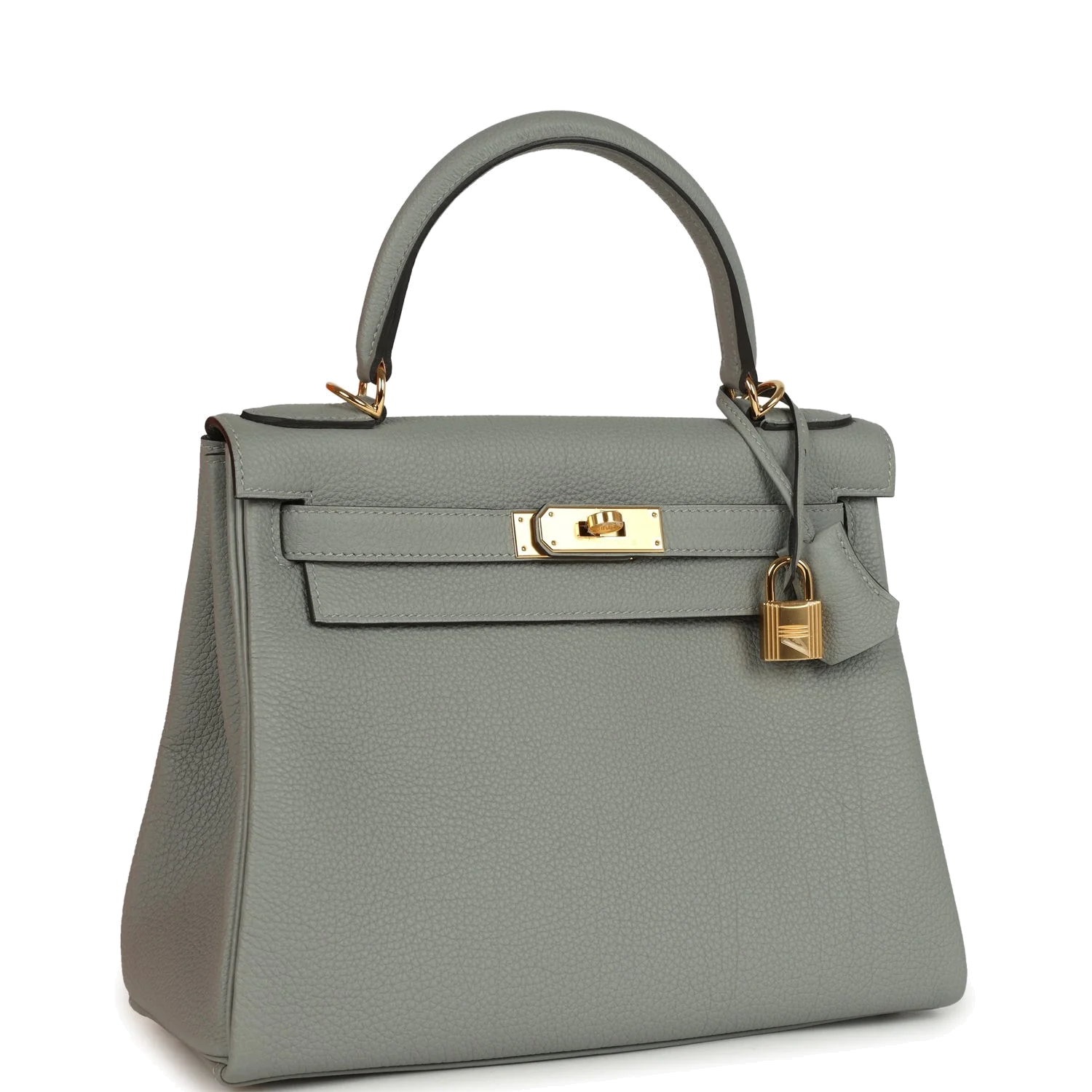 Hermes Kelly Retourne 28 Gris Mouette Togo Gold Hardware — фото 3