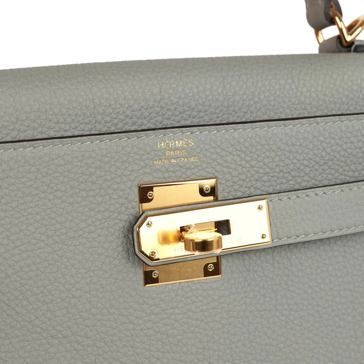 Hermes Kelly Retourne 28 Gris Mouette Togo Gold Hardware — фото 8