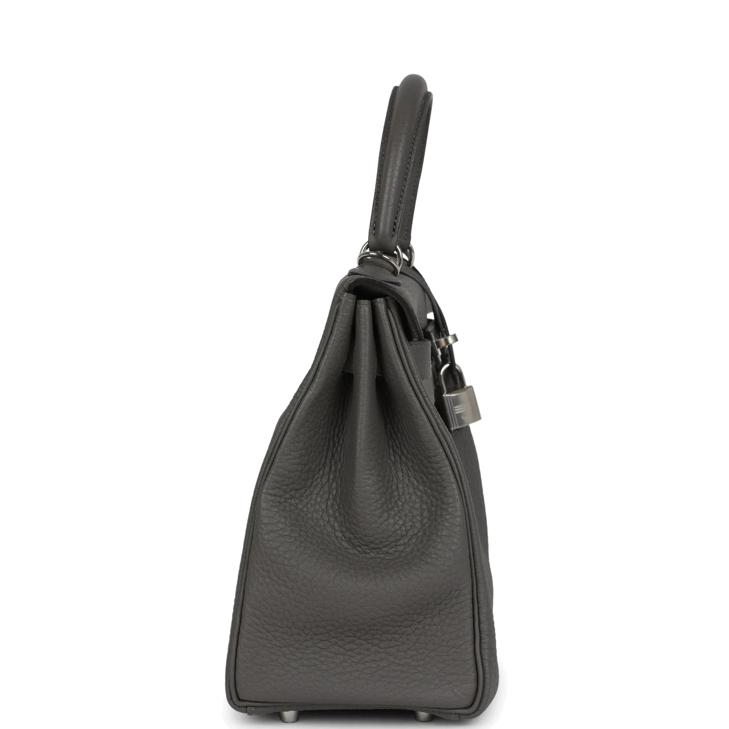 Hermes Kelly Retourne 28 Gris Meyer Clemence Palladium Hardware — фото 4