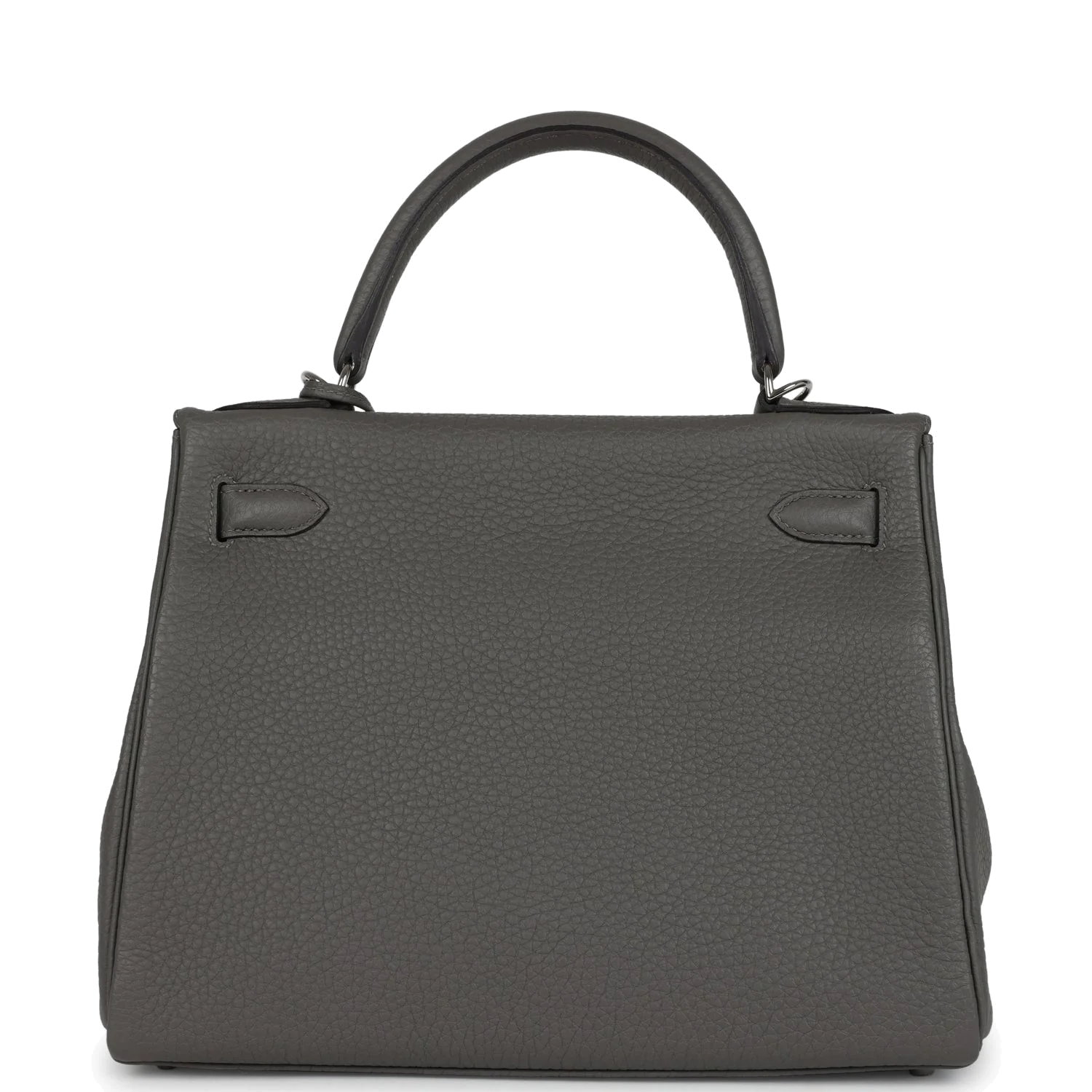 Hermes Kelly Retourne 28 Gris Meyer Clemence Palladium Hardware — фото 5