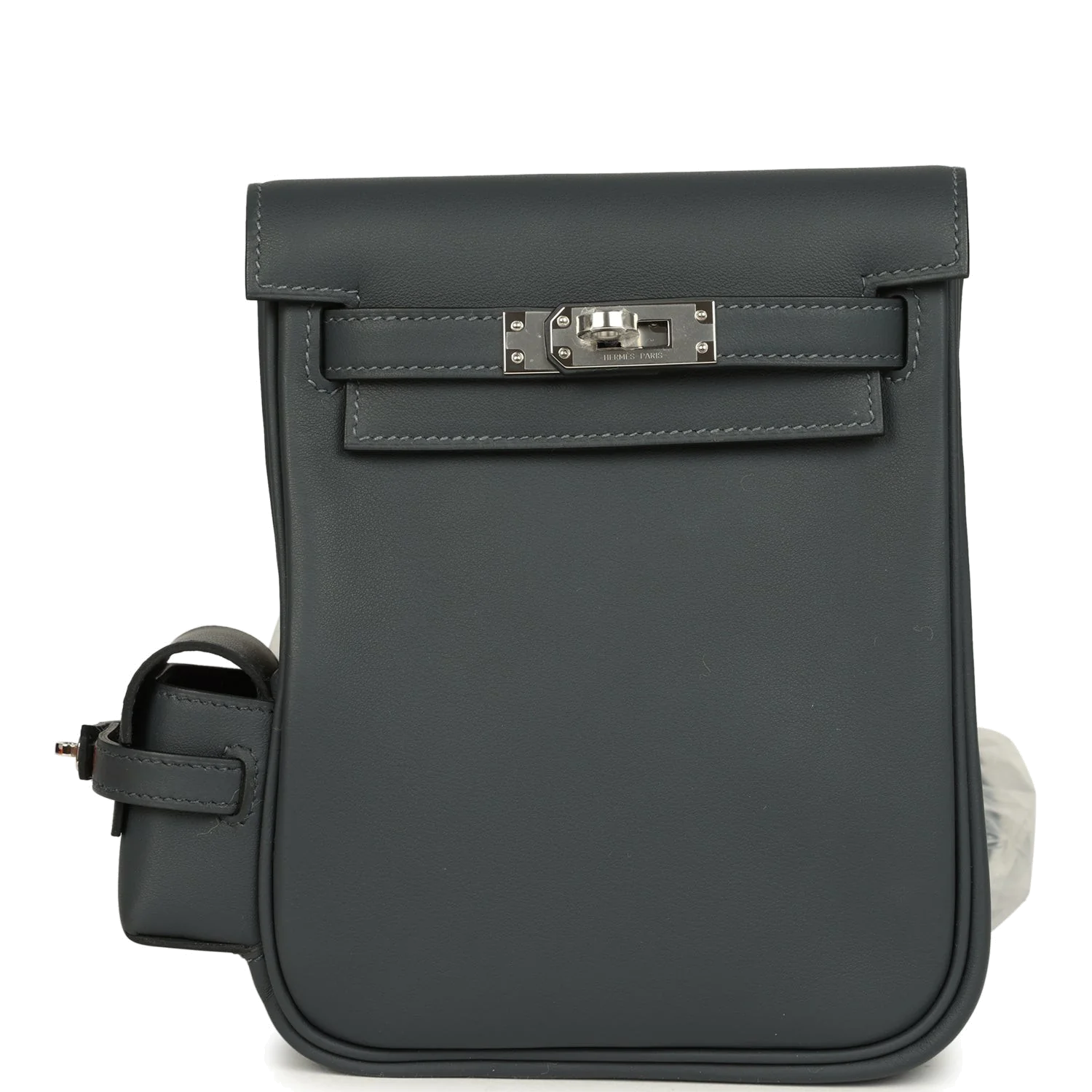 Hermes Mini Kelly Jump Backpack Gris Misty Swift Palladium Hardware — фото 2