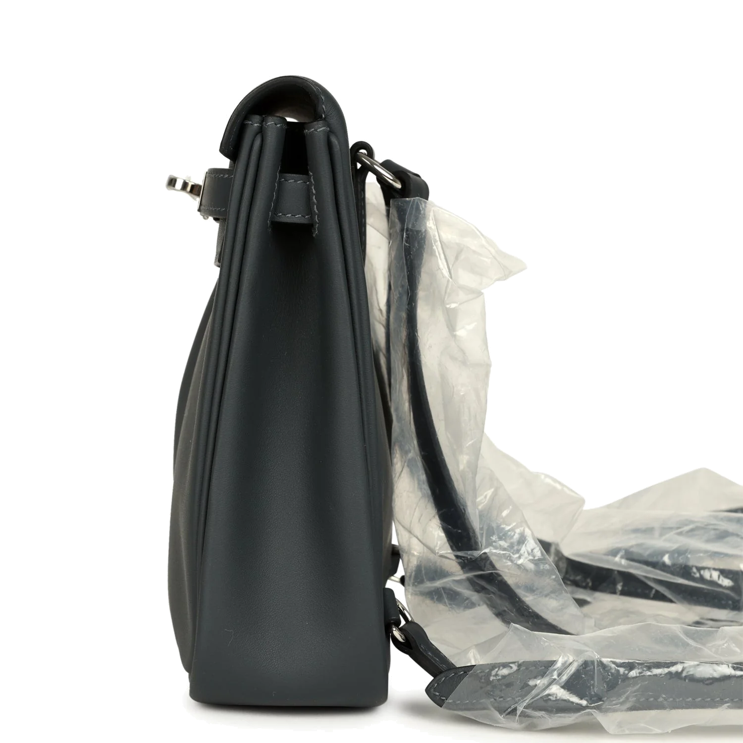 Hermes Mini Kelly Jump Backpack Gris Misty Swift Palladium Hardware — фото 8