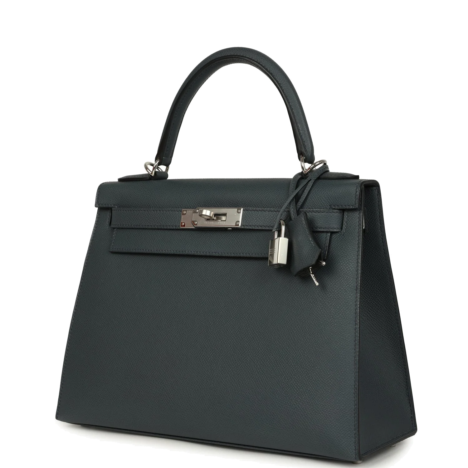 Hermes Kelly Sellier 28 Gris Misty Epsom Palladium Hardware — фото 6