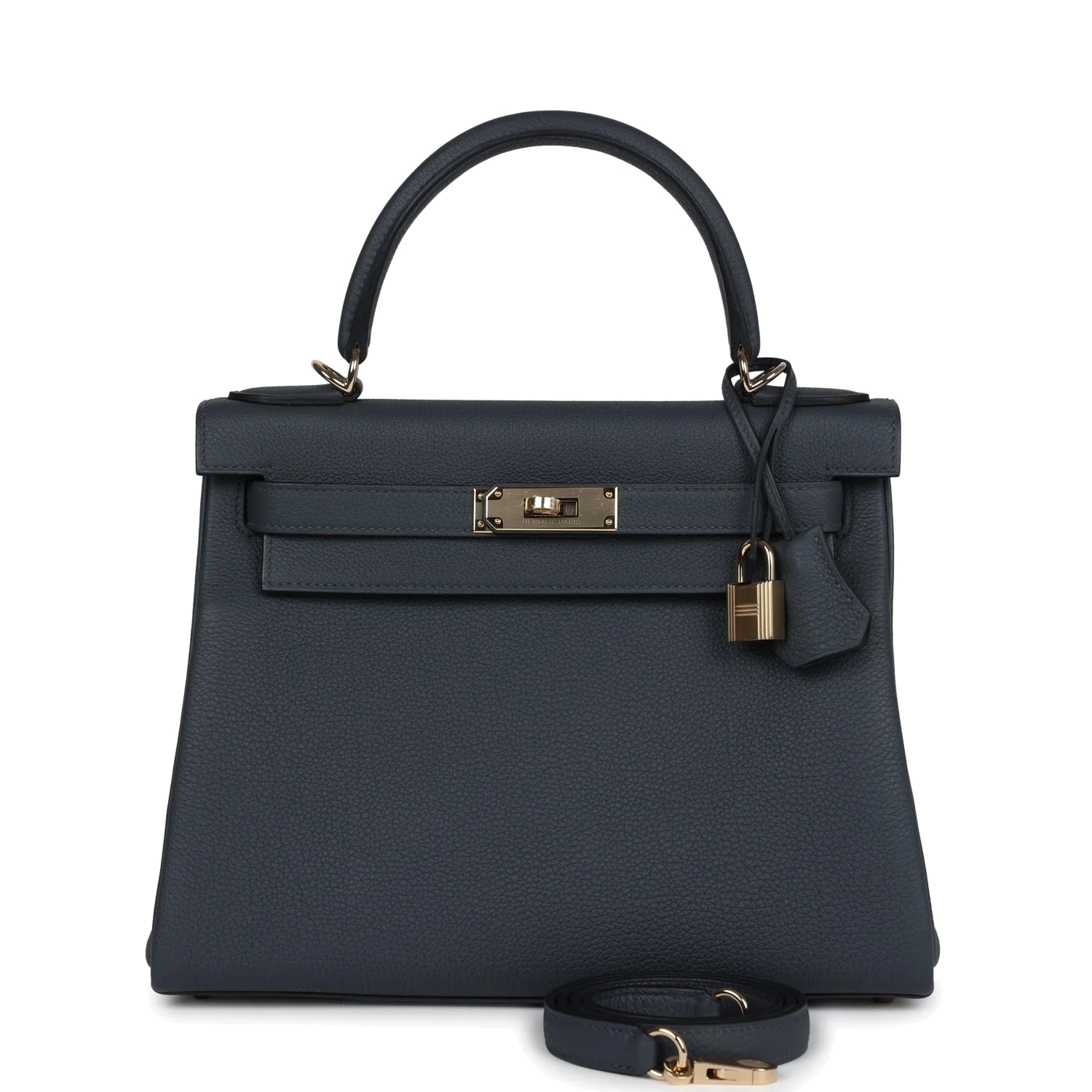 Hermes Kelly Retourne 28 Gris Misty Togo Permabrass Hardware — фото 2