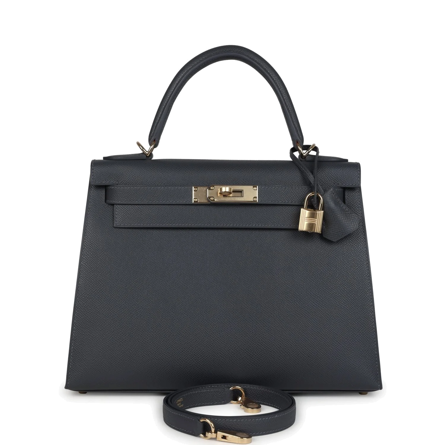 Hermes Kelly Sellier 28 Ardoise Epsom Permabrass Hardware — фото 2