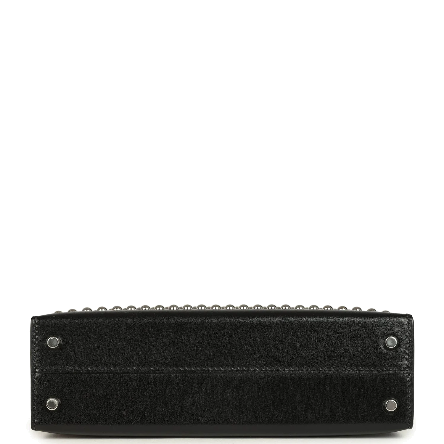 Hermes Kelly Sellier 20 Clouté Black Box Palladium Hardware — фото 7