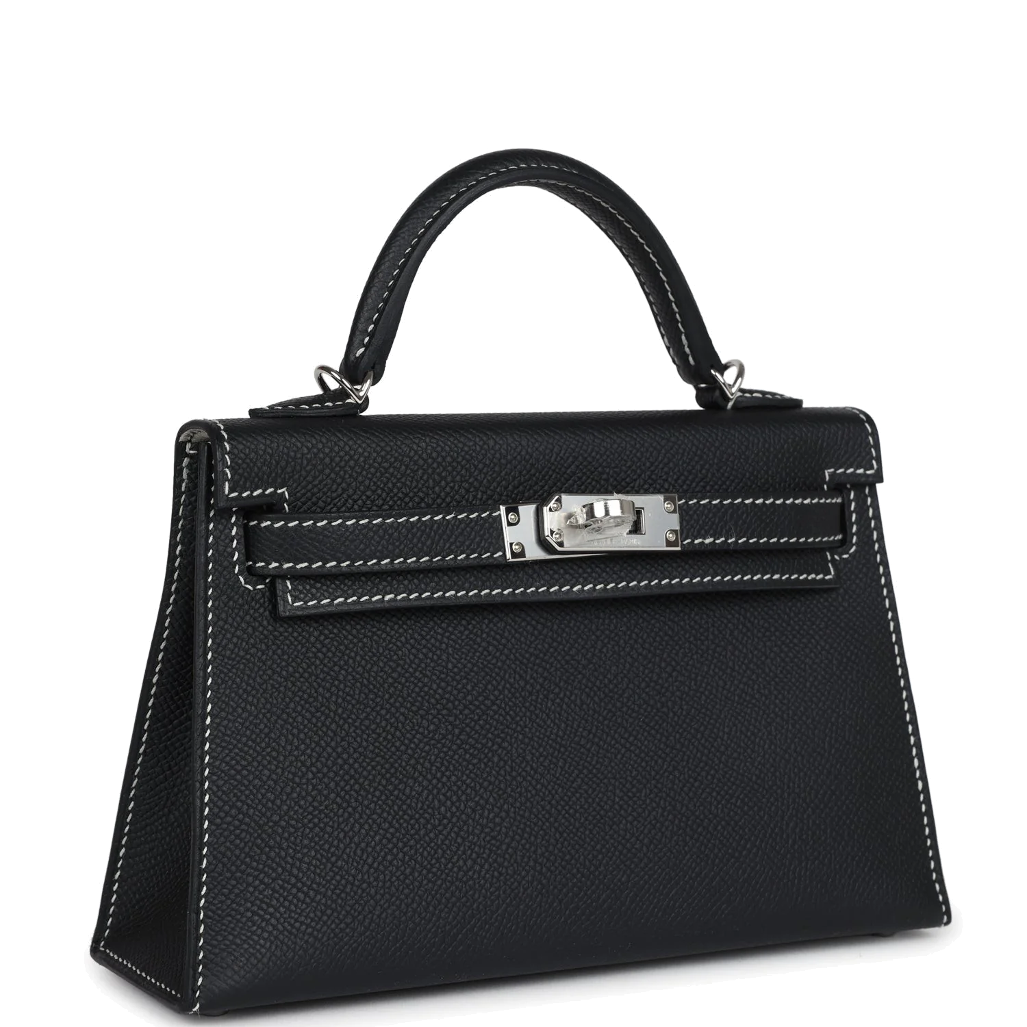 Hermes Special Order (HSS) Kelly Sellier 20 Black Verso Epsom Palladium Hardware — фото 3