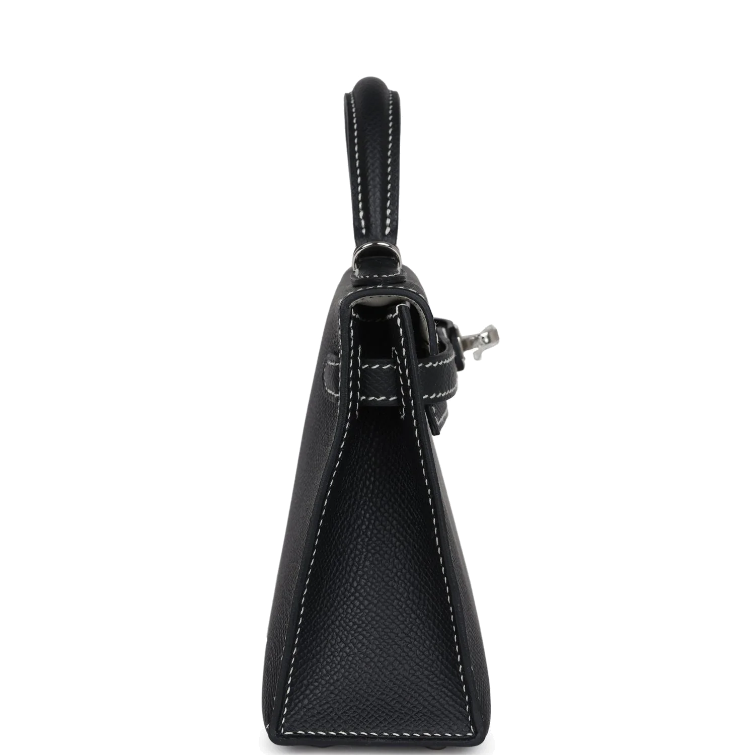 Hermes Special Order (HSS) Kelly Sellier 20 Black Verso Epsom Palladium Hardware — фото 4
