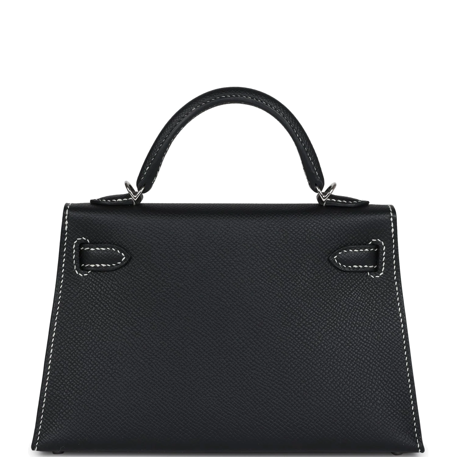 Hermes Special Order (HSS) Kelly Sellier 20 Black Verso Epsom Palladium Hardware — фото 5