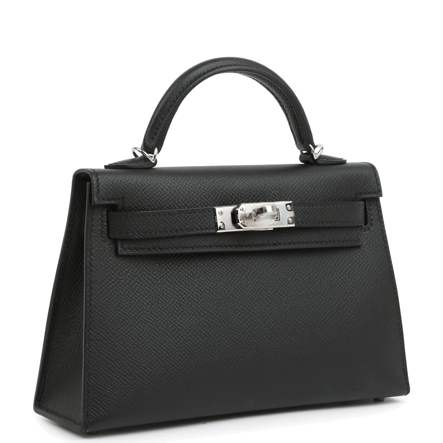 Hermes Kelly Sellier 20 Black Epsom Palladium Hardware — фото 3