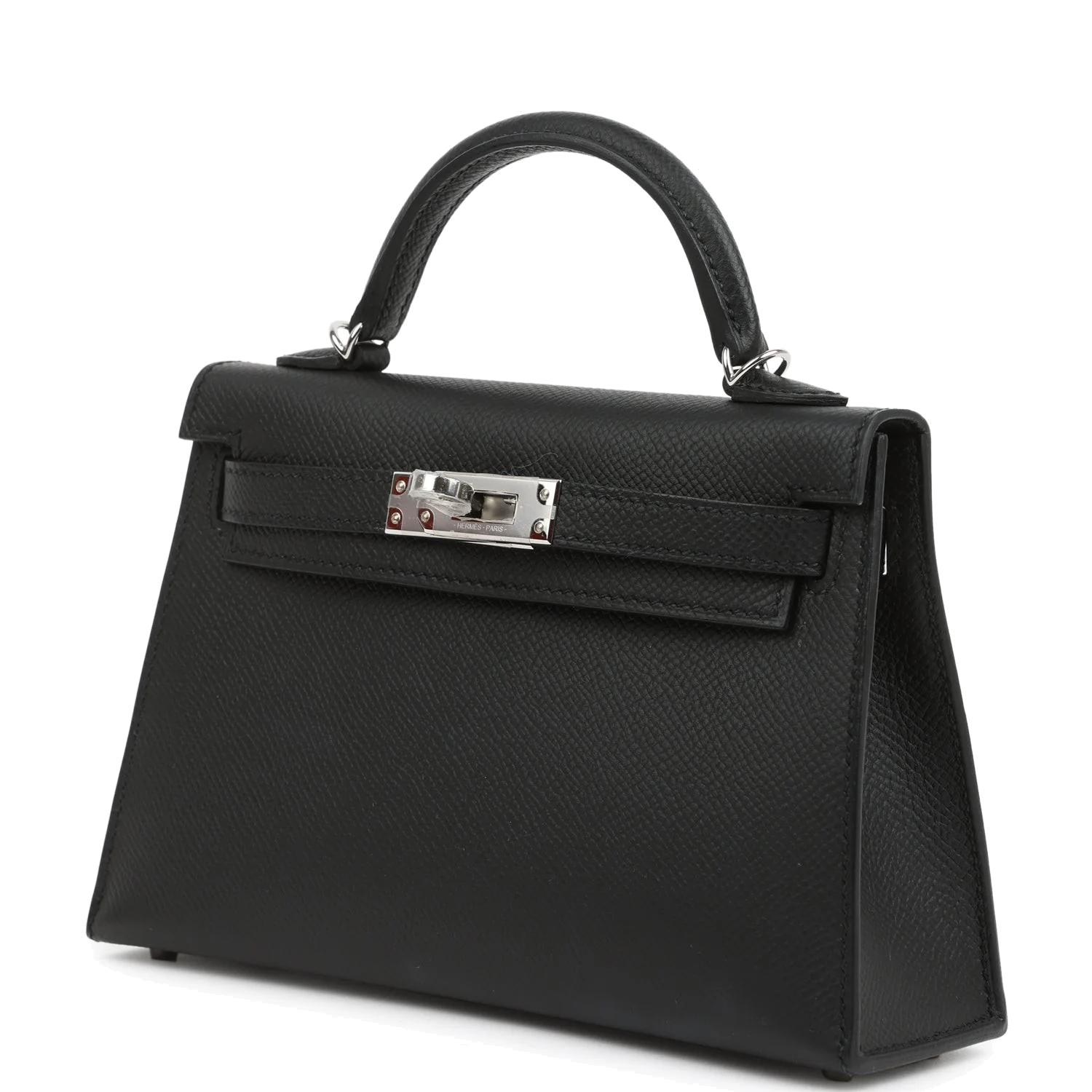 Hermes Kelly Sellier 20 Black Epsom Palladium Hardware — фото 4