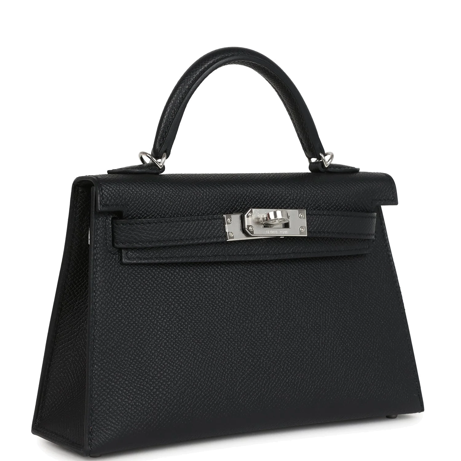 Hermes Kelly Sellier 20 Black Epsom Palladium Hardware — фото 3