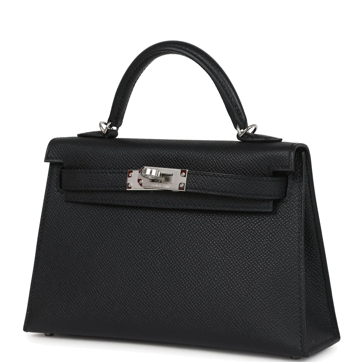 Hermes Kelly Sellier 20 Black Epsom Palladium Hardware — фото 6