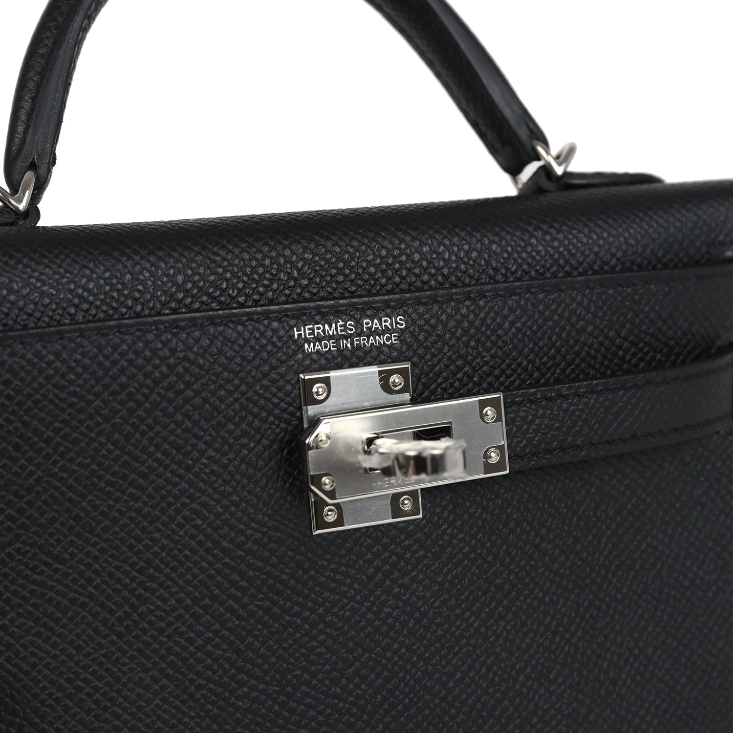Hermes Kelly Sellier 20 Black Epsom Palladium Hardware — фото 8