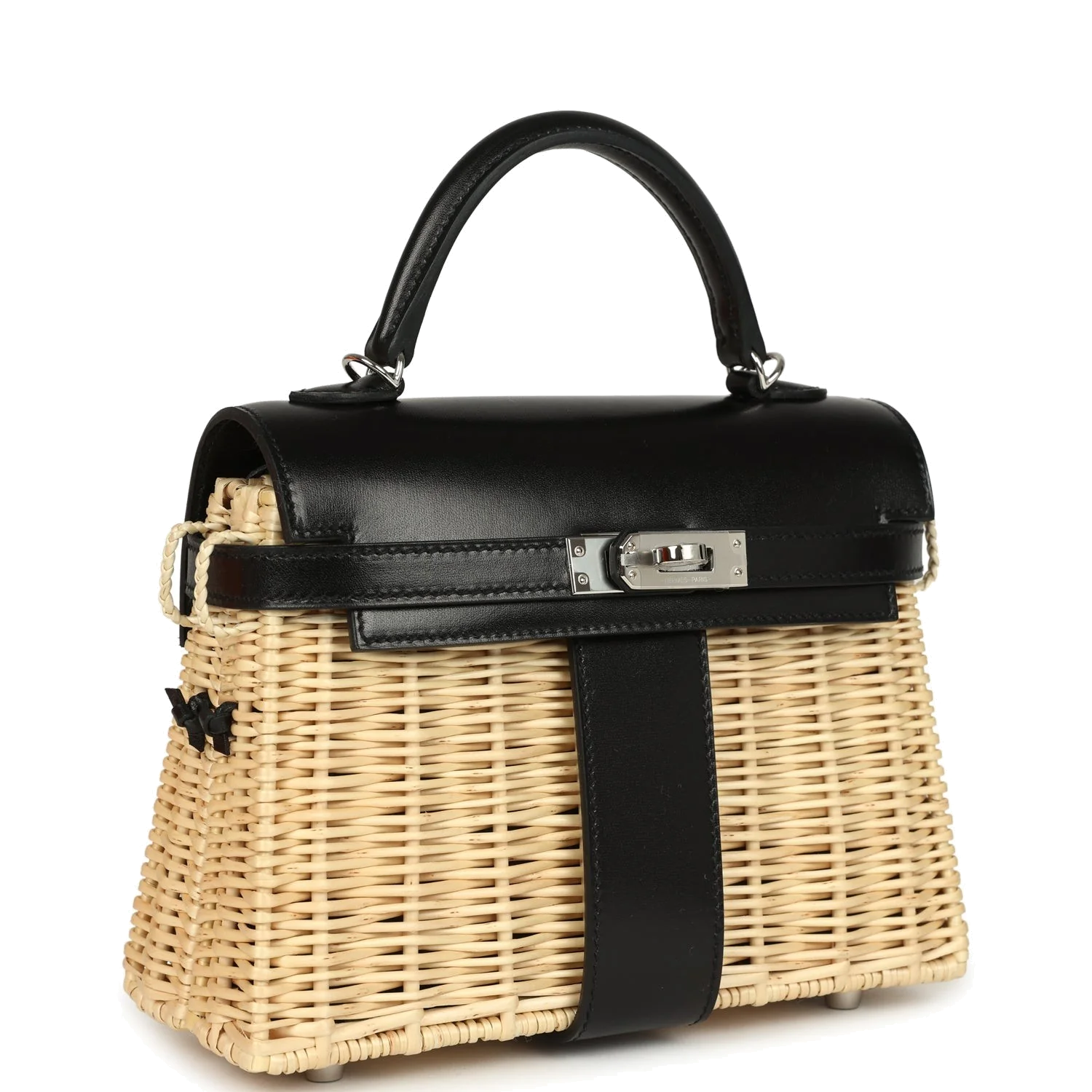 Hermes Mini Picnic Kelly 20 Black Box Palladium Hardware Черный Box — фото 3