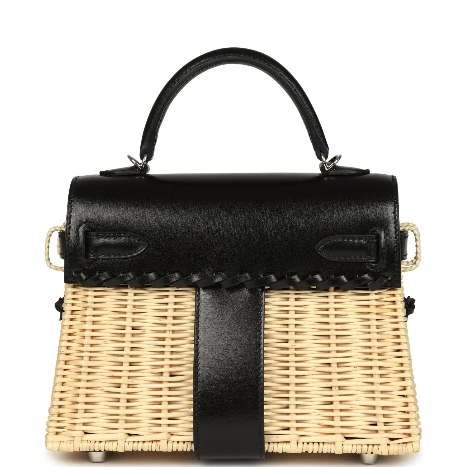 Hermes Mini Picnic Kelly 20 Black Box Palladium Hardware Черный Box — фото 5
