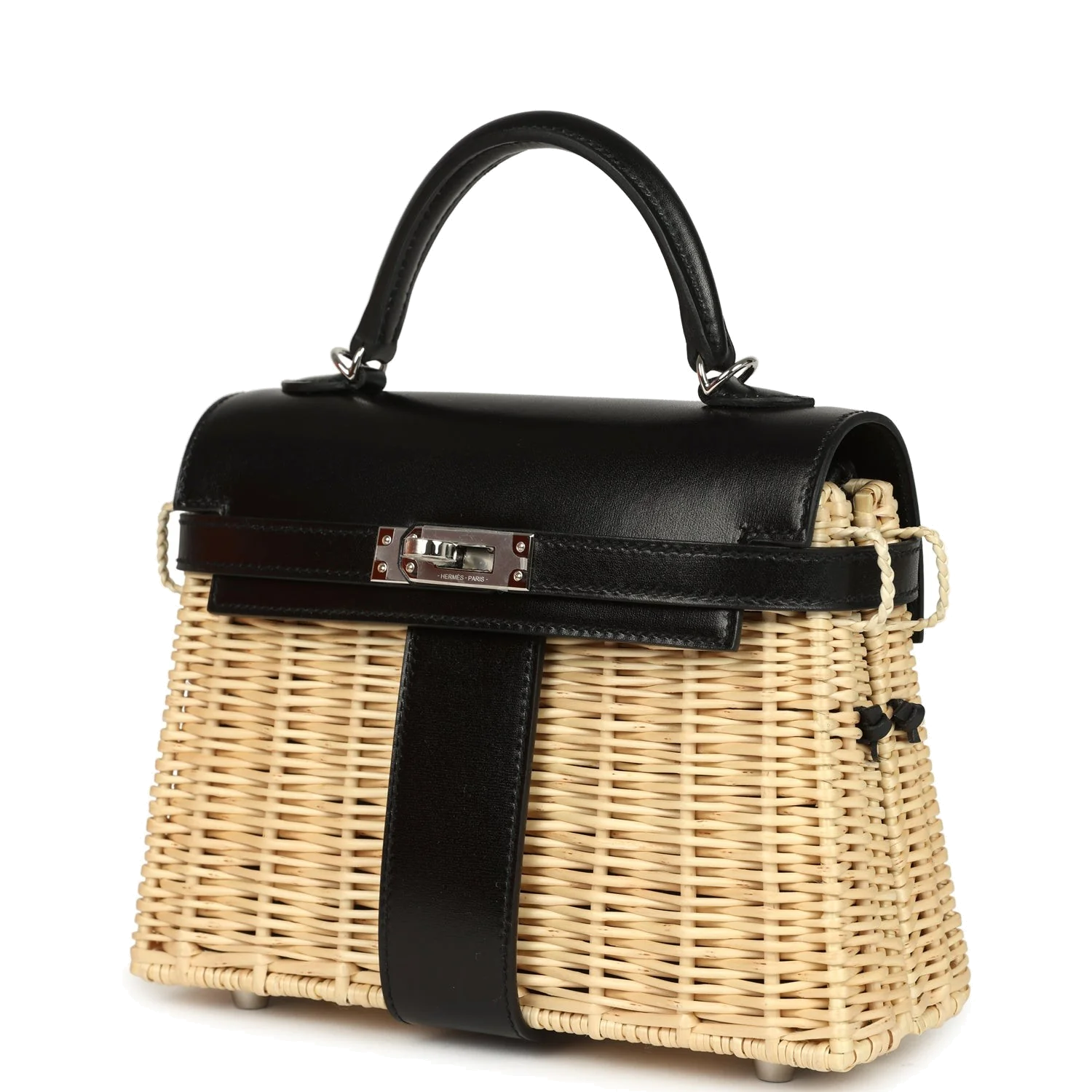 Hermes Mini Picnic Kelly 20 Black Box Palladium Hardware Черный Box — фото 6