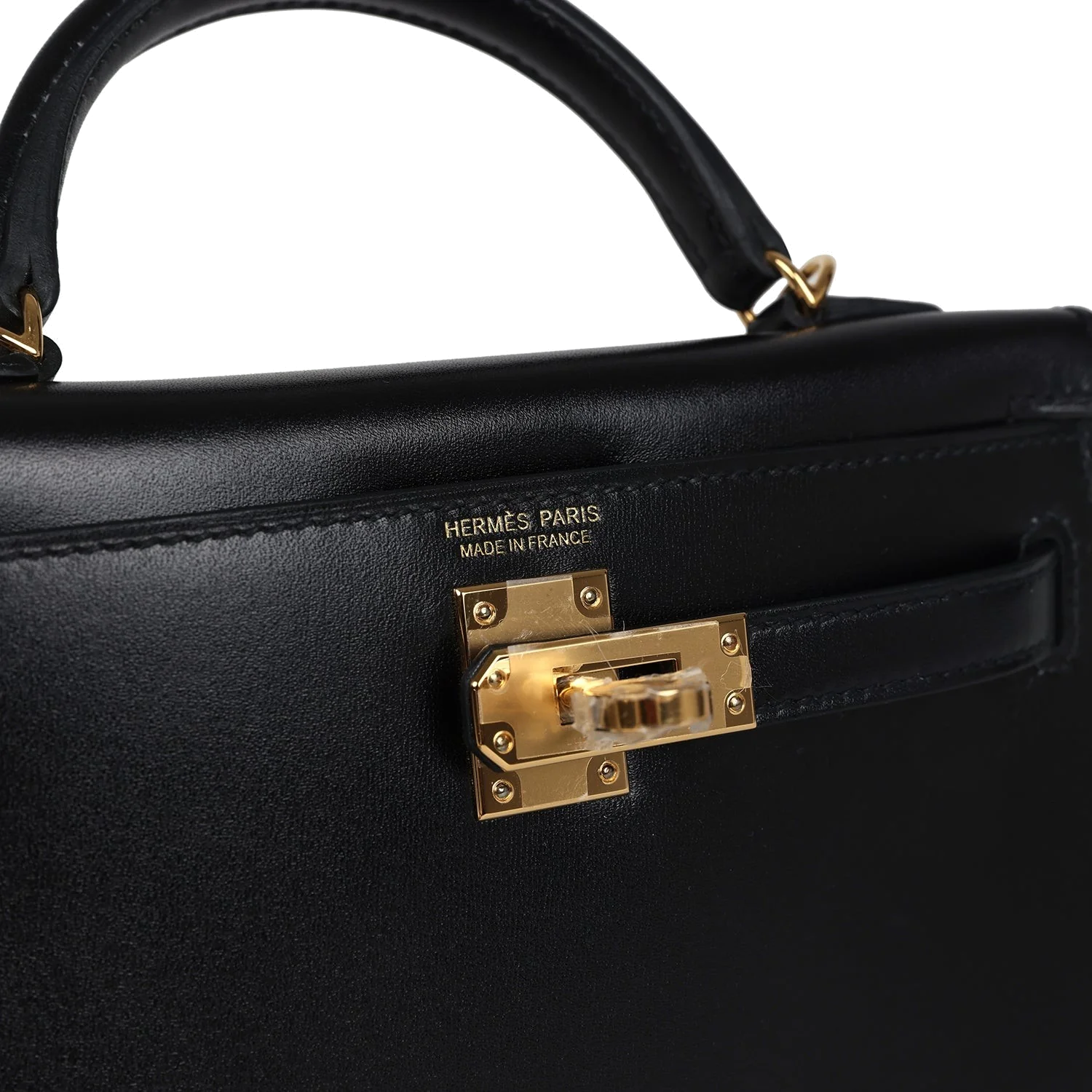 Hermes Kelly Sellier 20 Black Box Gold Hardware — фото 8