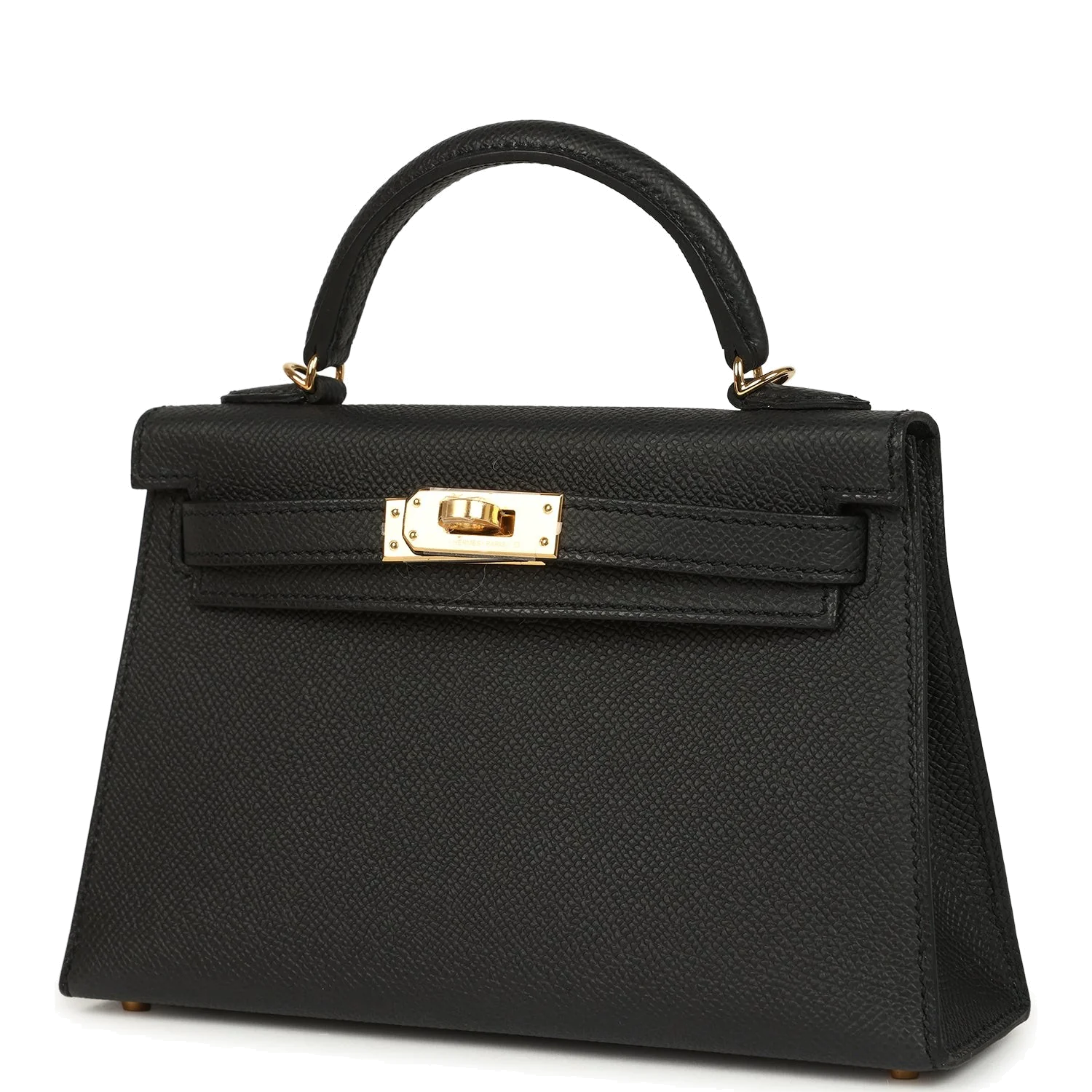Hermes Kelly Sellier 20 Black Epsom Gold Hardware — фото 6