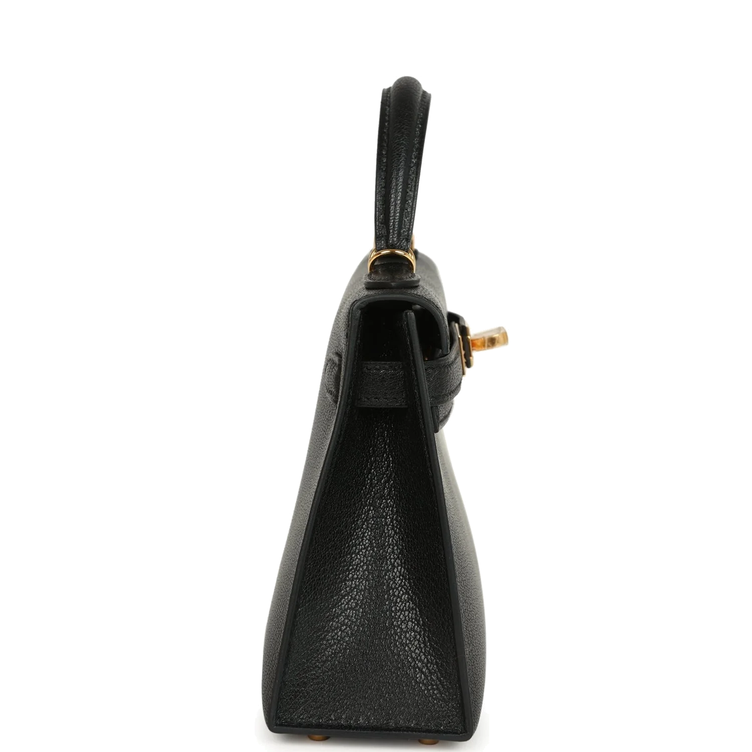 Hermes Kelly Sellier 20 Black Chevre Mysore Gold Hardware — фото 4