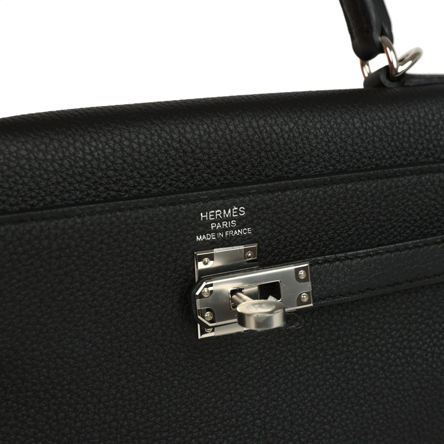 Hermes Kelly Retourne 25 Black Togo Palladium Hardware — фото 8