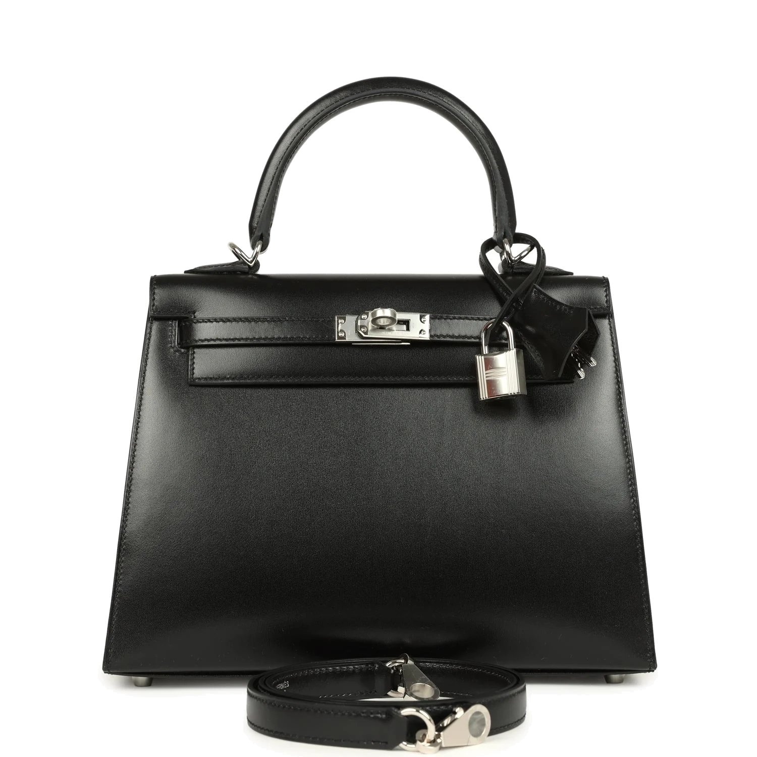 Hermes Kelly Sellier 25 Black Box Palladium Hardware — фото 2