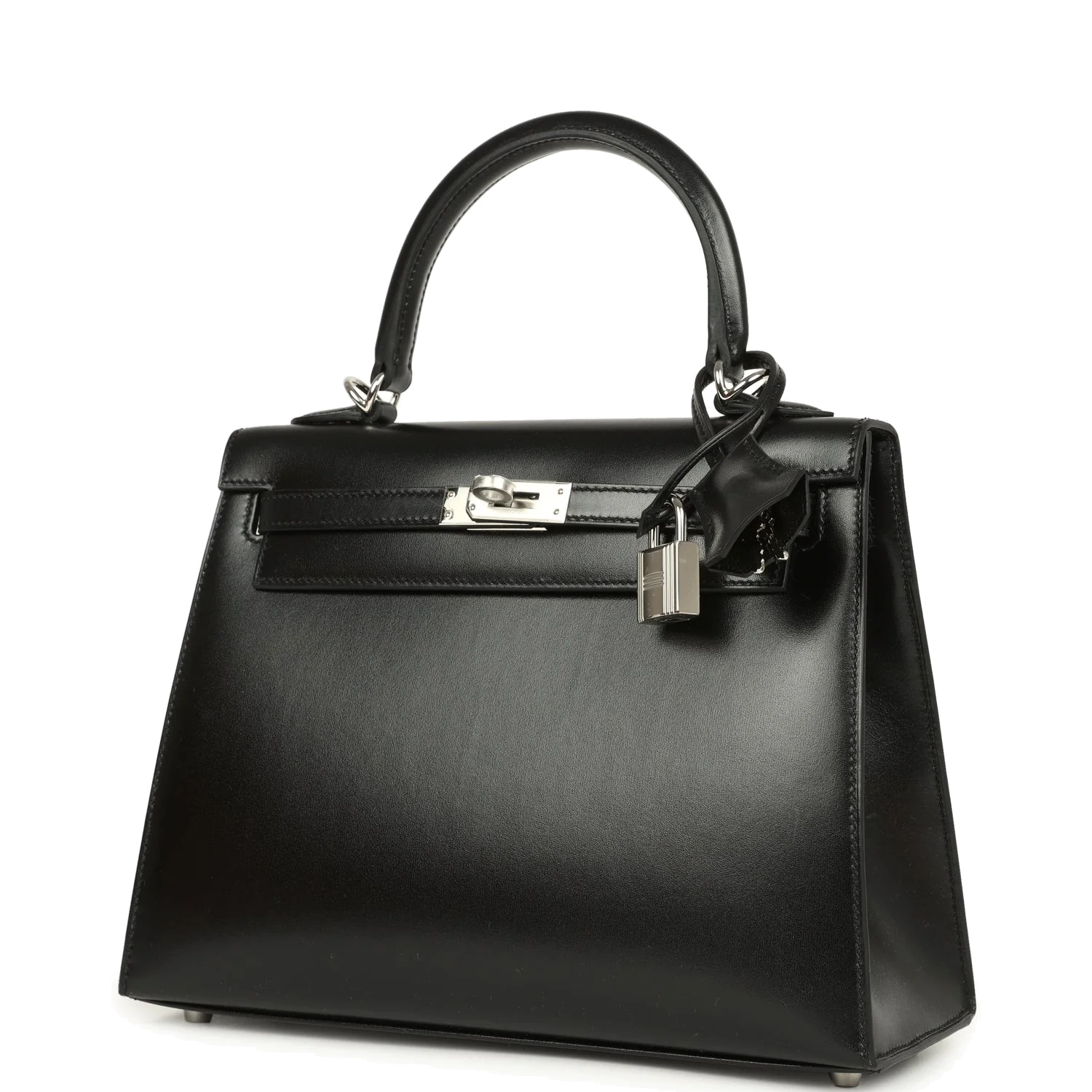 Hermes Kelly Sellier 25 Black Box Palladium Hardware — фото 6