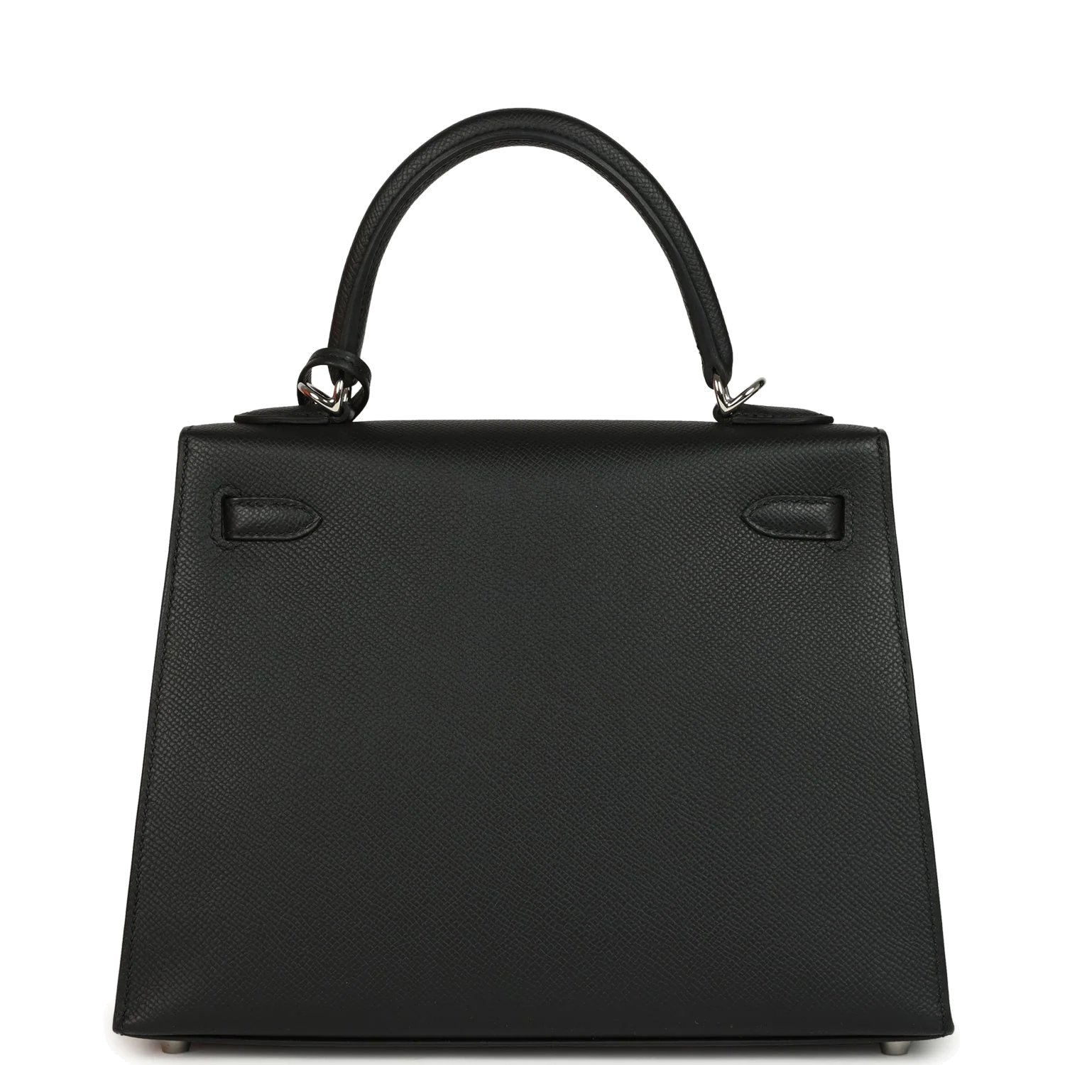 Hermes Kelly Sellier 25 Black Epsom Palladium Hardware — фото 5