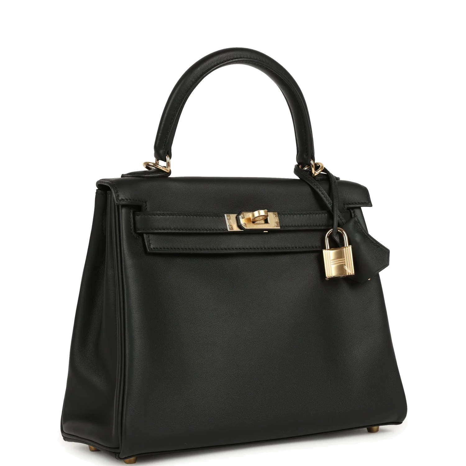 Hermes Kelly Retourne 25 Black Swift Permabrass Hardware — фото 3