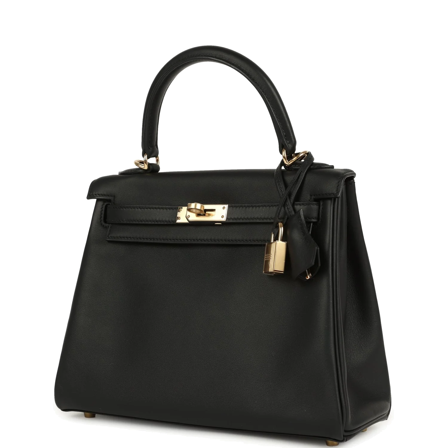 Hermes Kelly Retourne 25 Black Swift Permabrass Hardware — фото 6