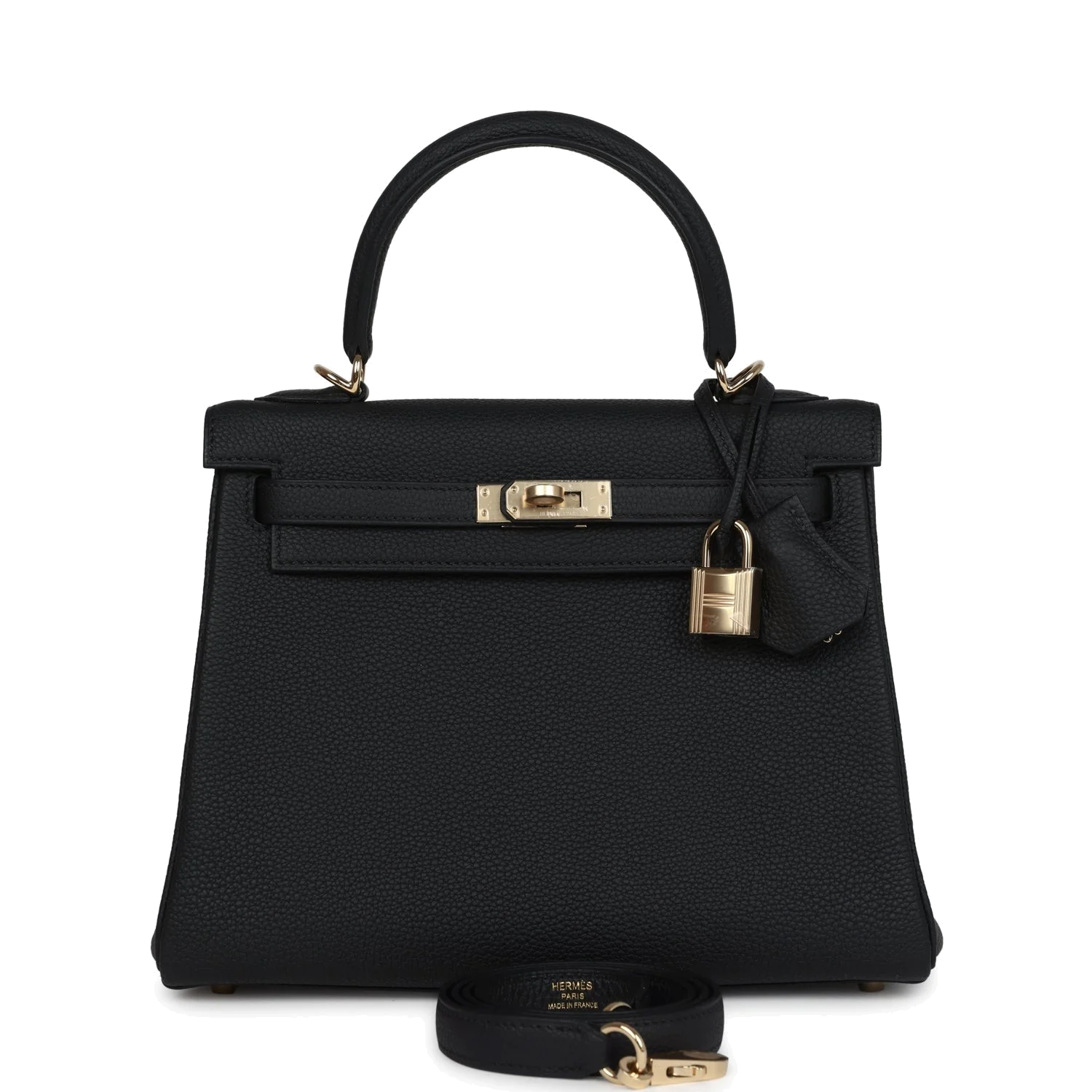 Hermes Kelly Retourne 25 Black Togo Permabrass Hardware — фото 2