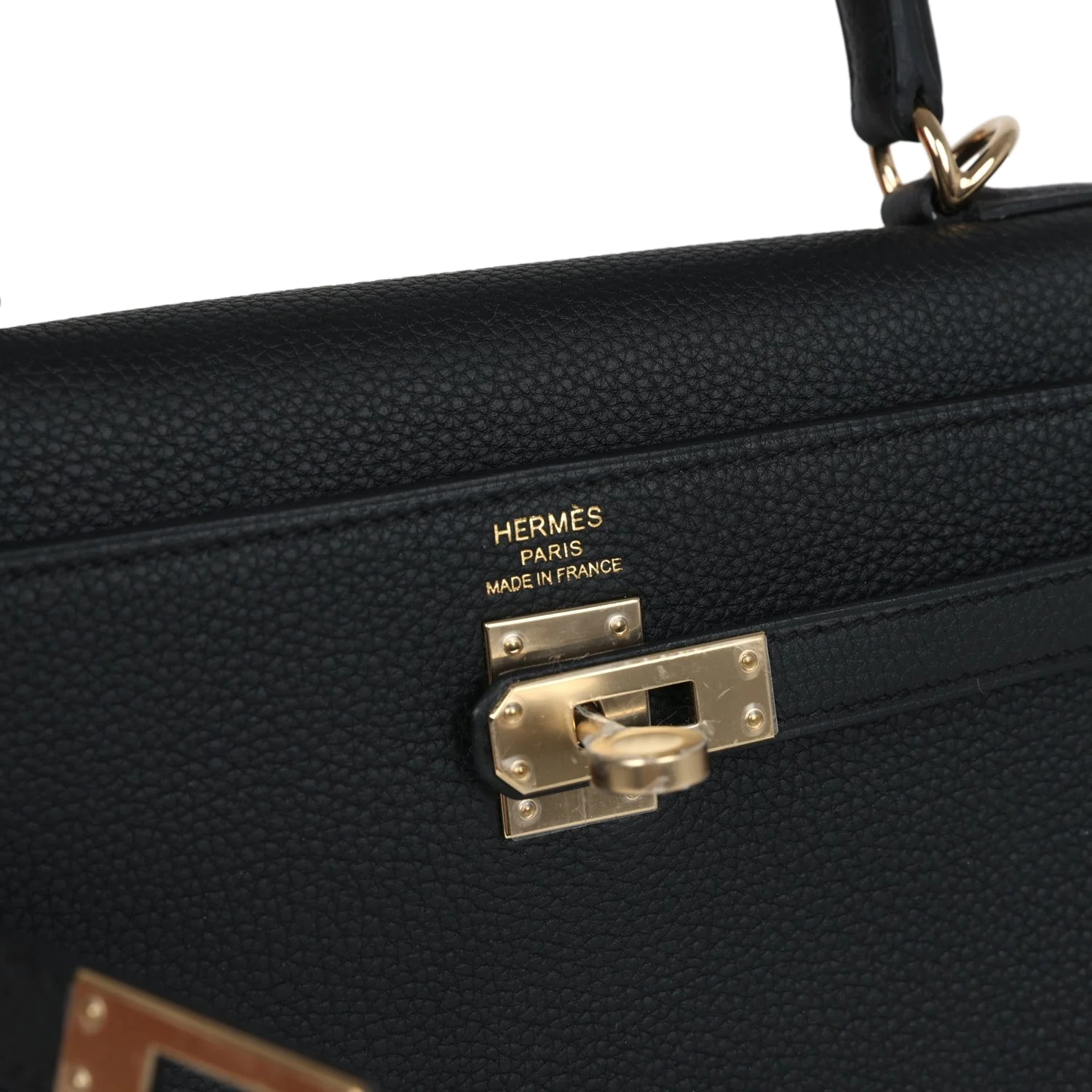 Hermes Kelly Retourne 25 Black Togo Permabrass Hardware — фото 8