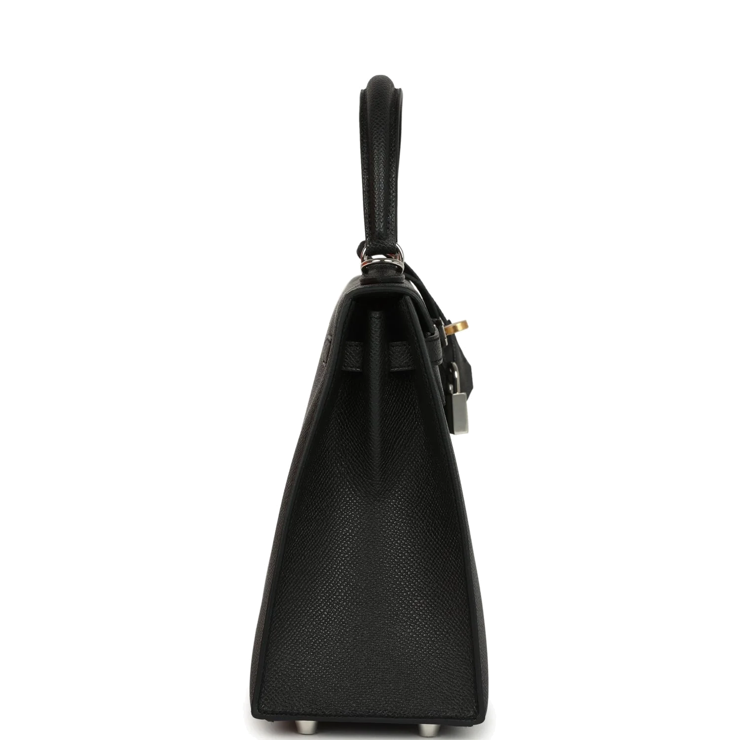 Hermes Kelly Sellier 25 Black Epsom Electrum Hardware — фото 4