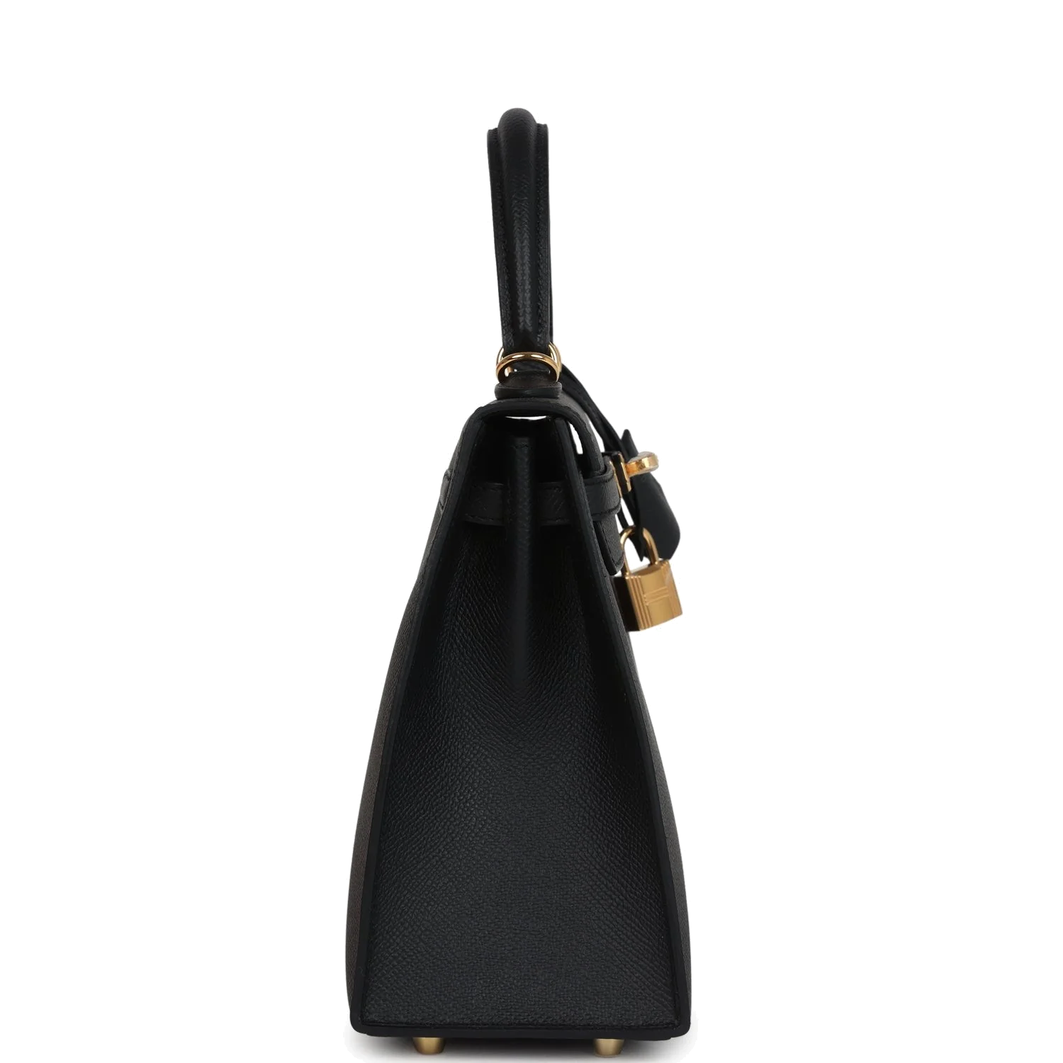 Hermes Kelly Sellier 25 Black Epsom Gold Hardware — фото 4