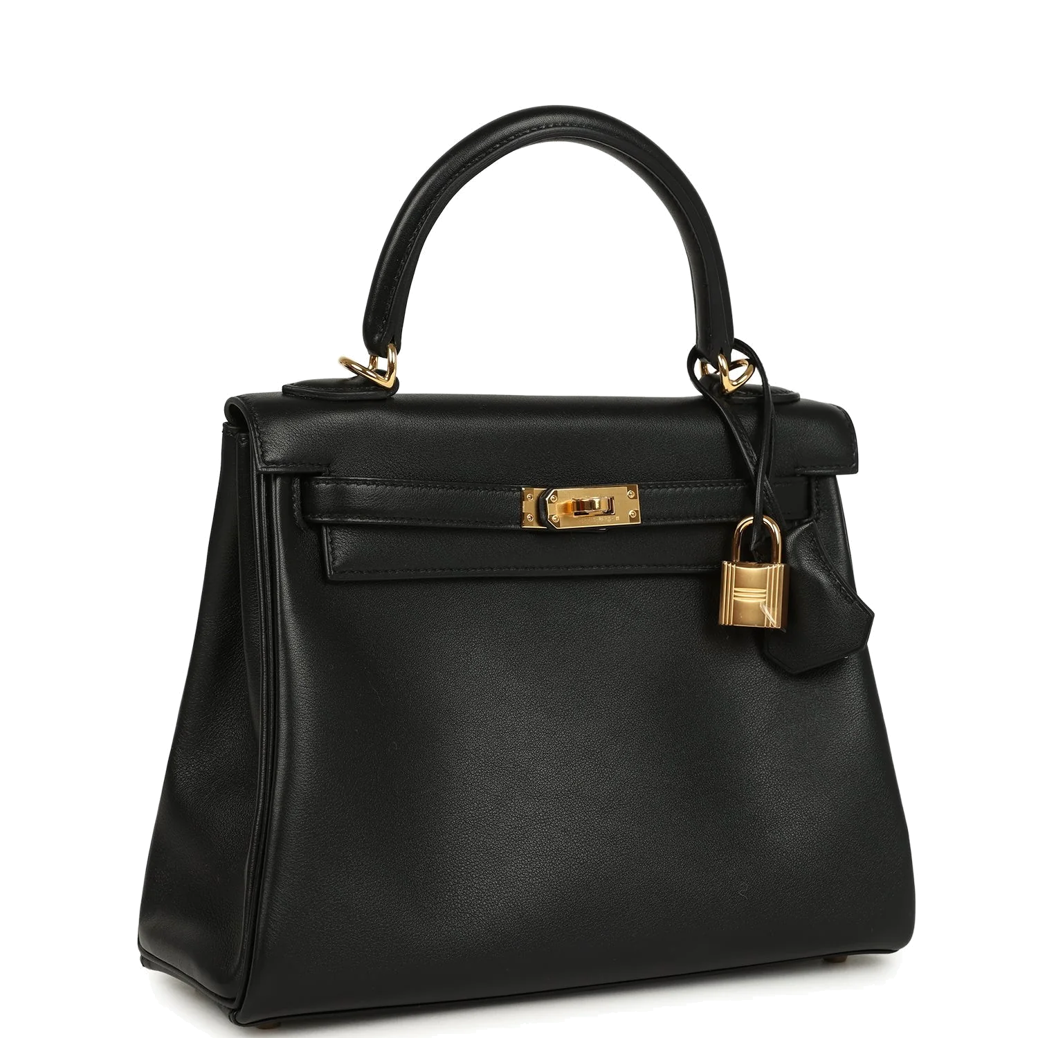 Hermes Kelly Retourne 25 Black Cheri Gold Hardware — фото 3
