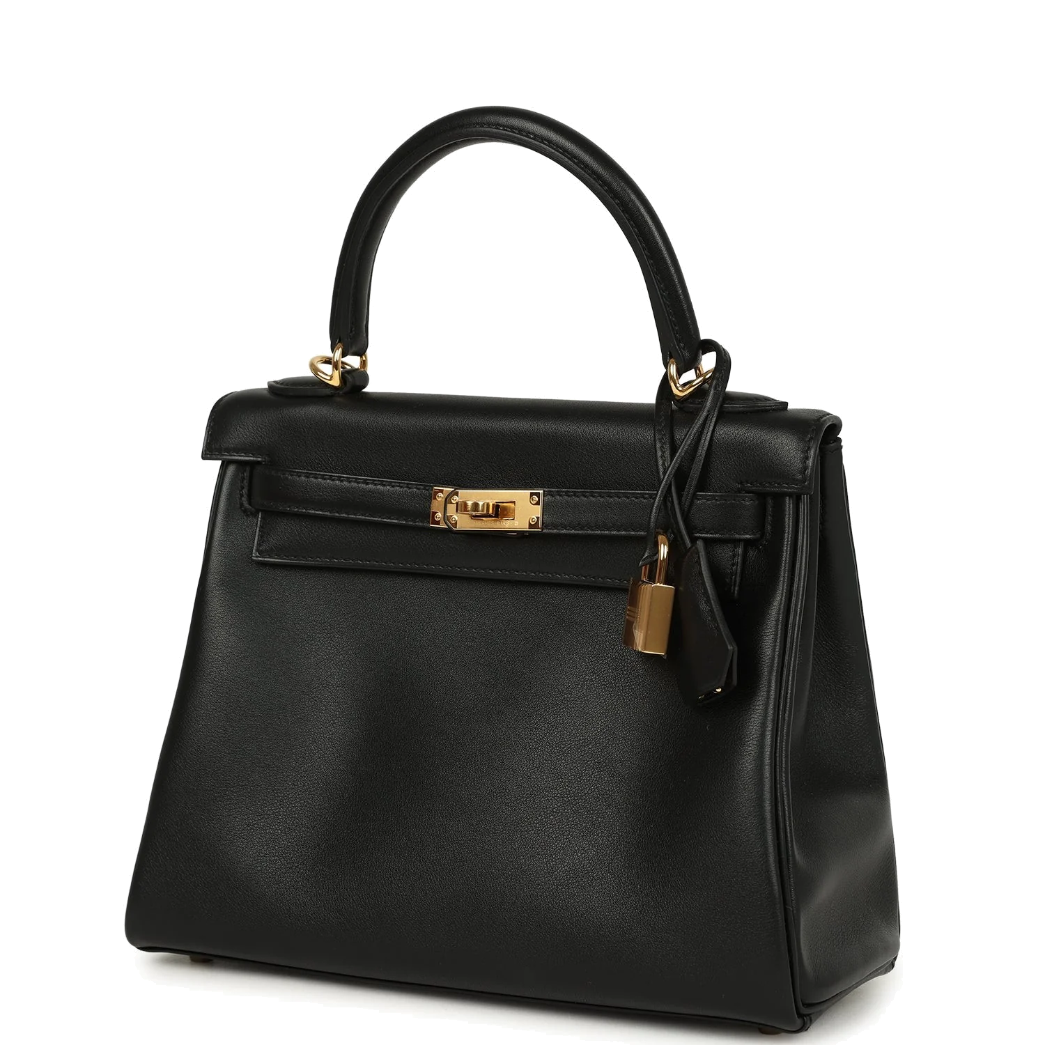 Hermes Kelly Retourne 25 Black Cheri Gold Hardware — фото 6