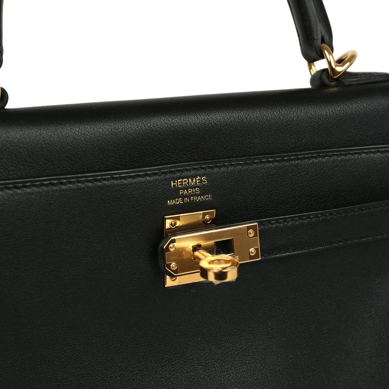 Hermes Kelly Retourne 25 Black Cheri Gold Hardware — фото 8