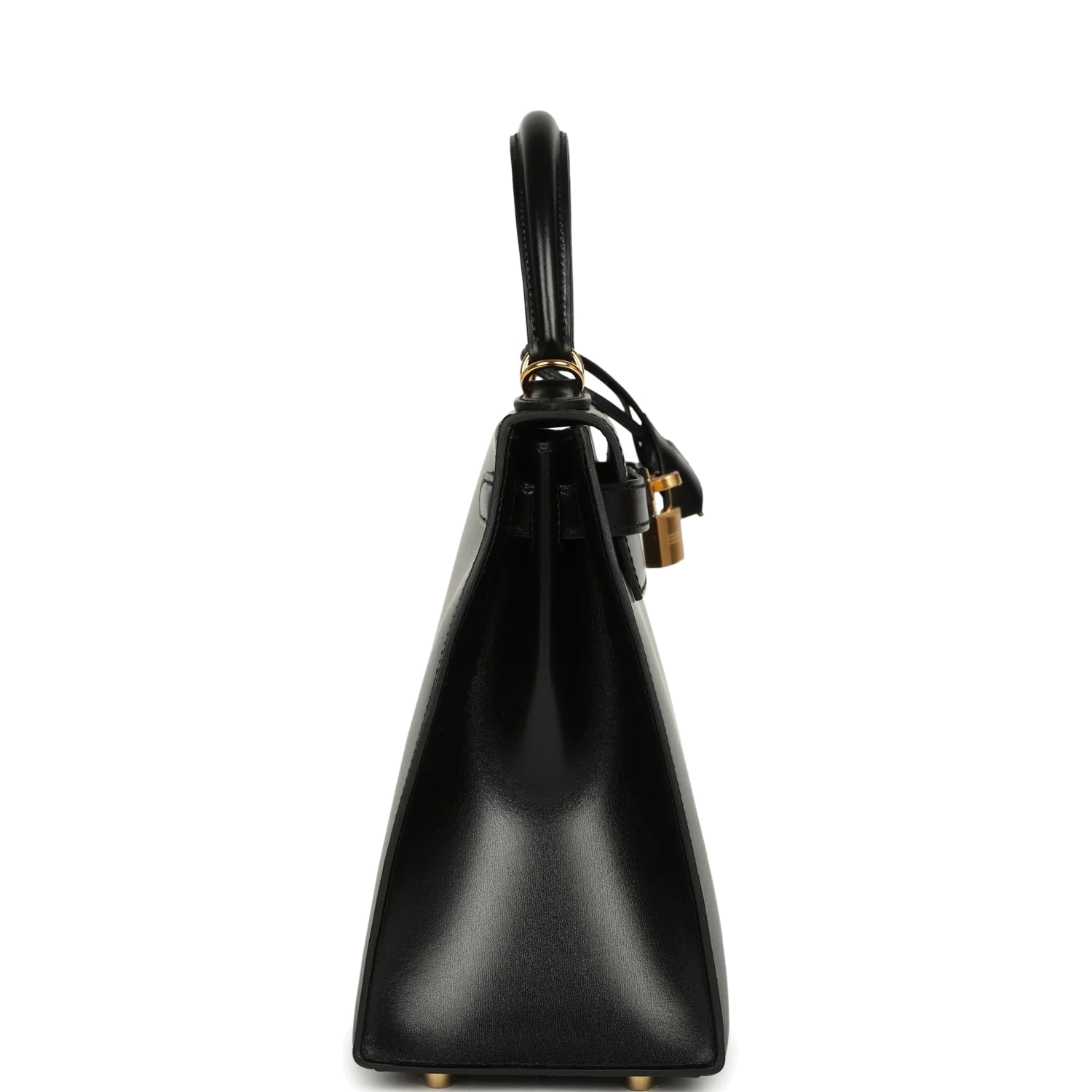 Hermes Kelly Sellier 28 Black Box Gold Hardware — фото 4